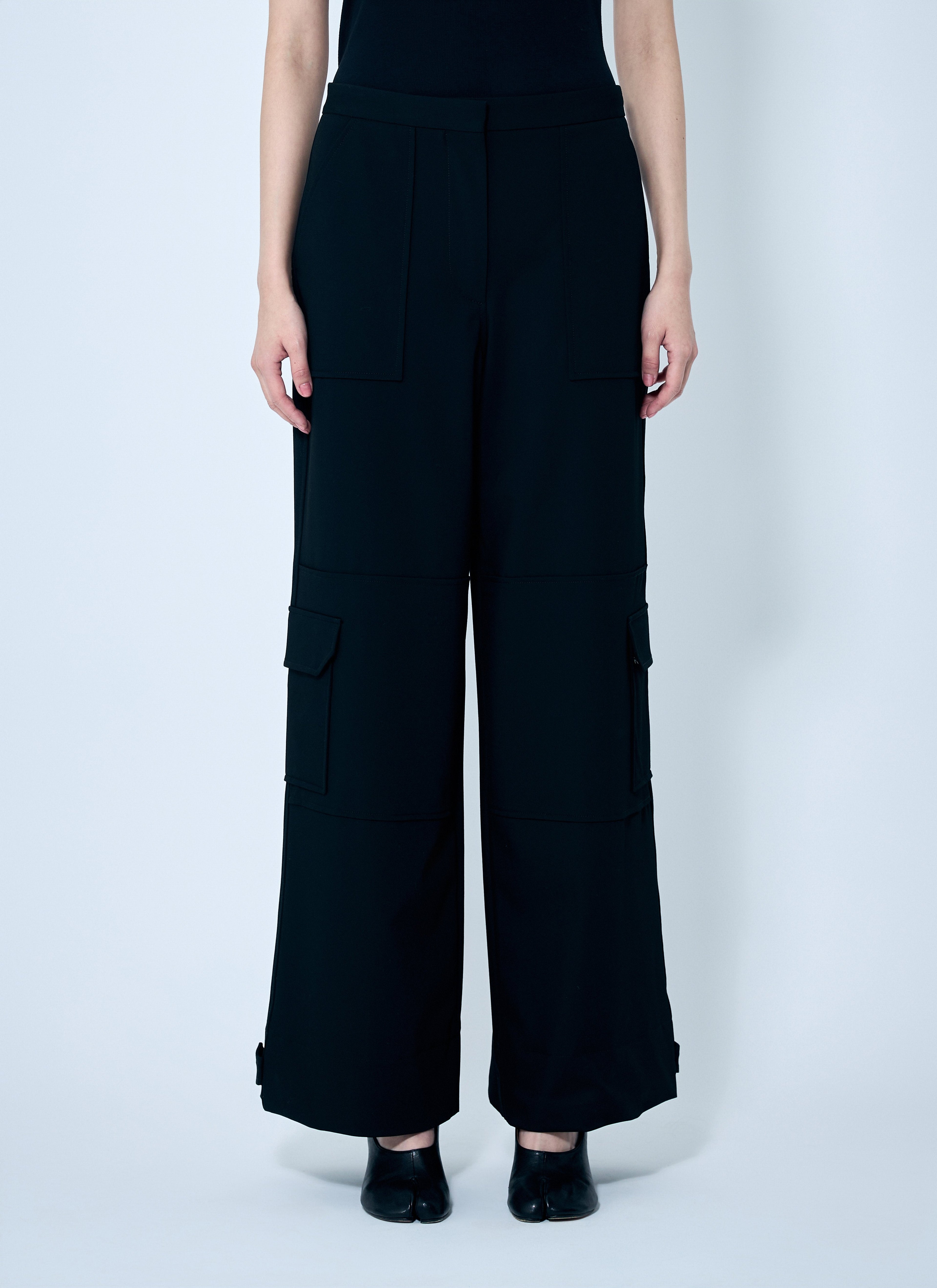 Ganni Women Solid Twill Suiting Cargo Pants by Luosophy