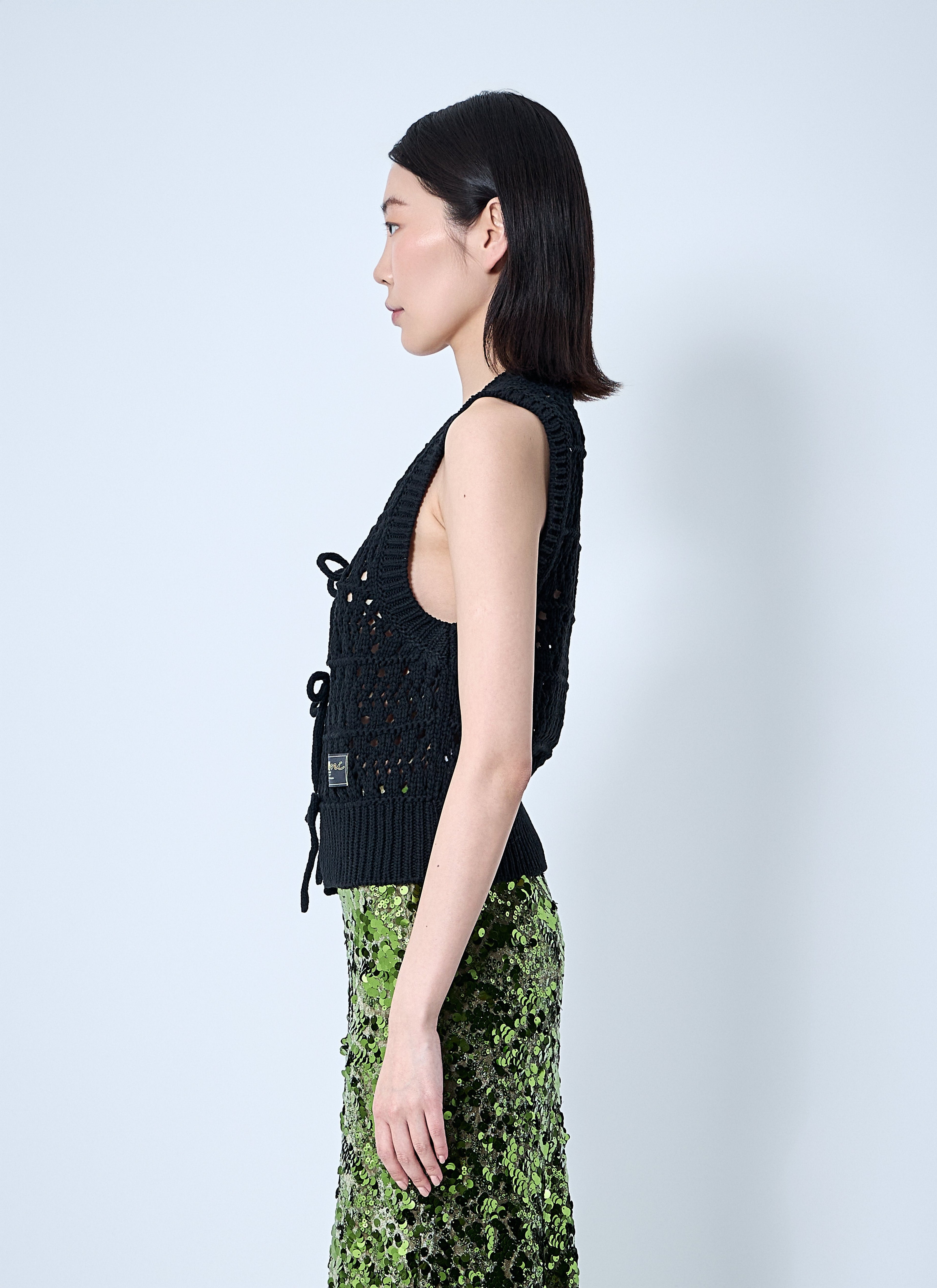 Ganni Women Logo Patch Vest by Luosophy