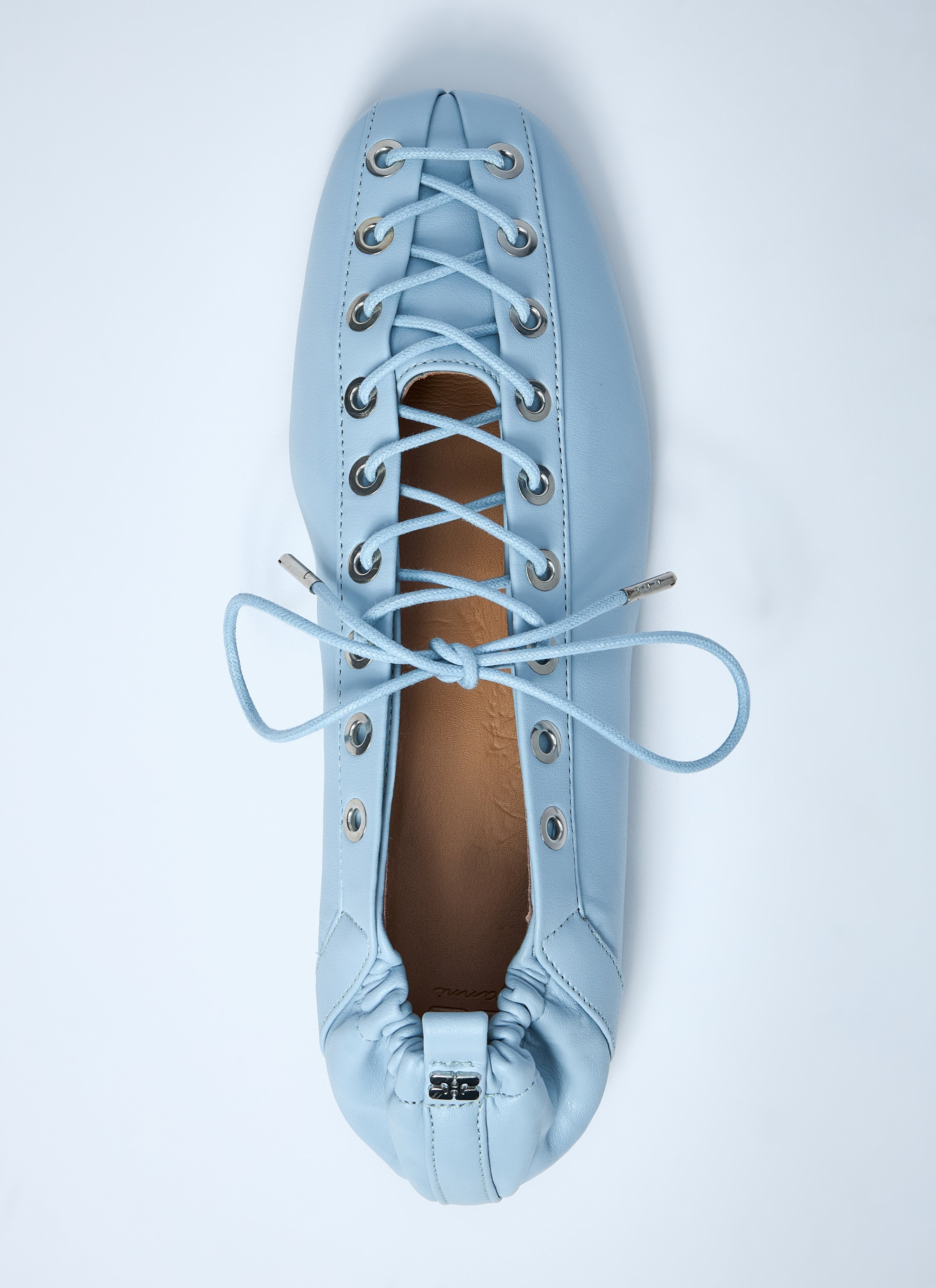 Ganni Women Eyelets Lace Up Ballerina by Luosophy