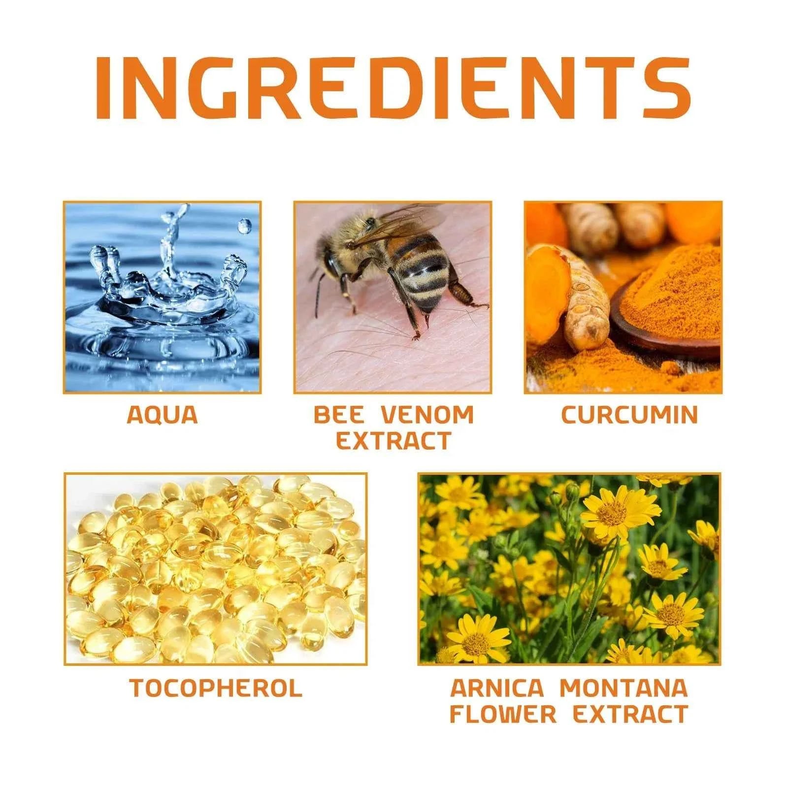 Bee Venom Joint Pain Relief Gel for Knees, Back & Muscles All Natural Ingredients