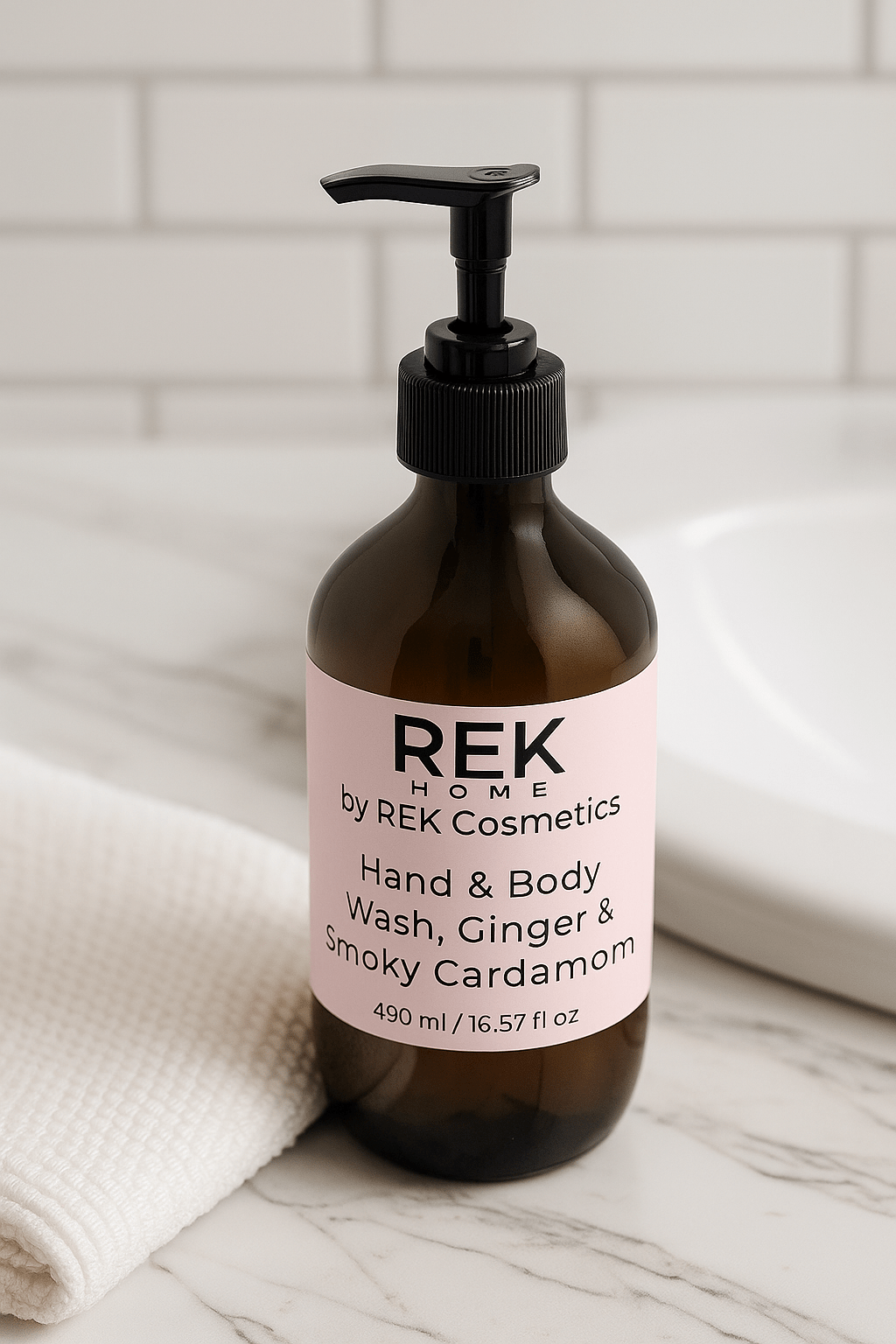 Ginger & Smoky Cardamom Hand & Body Wash by REK Cosmetics