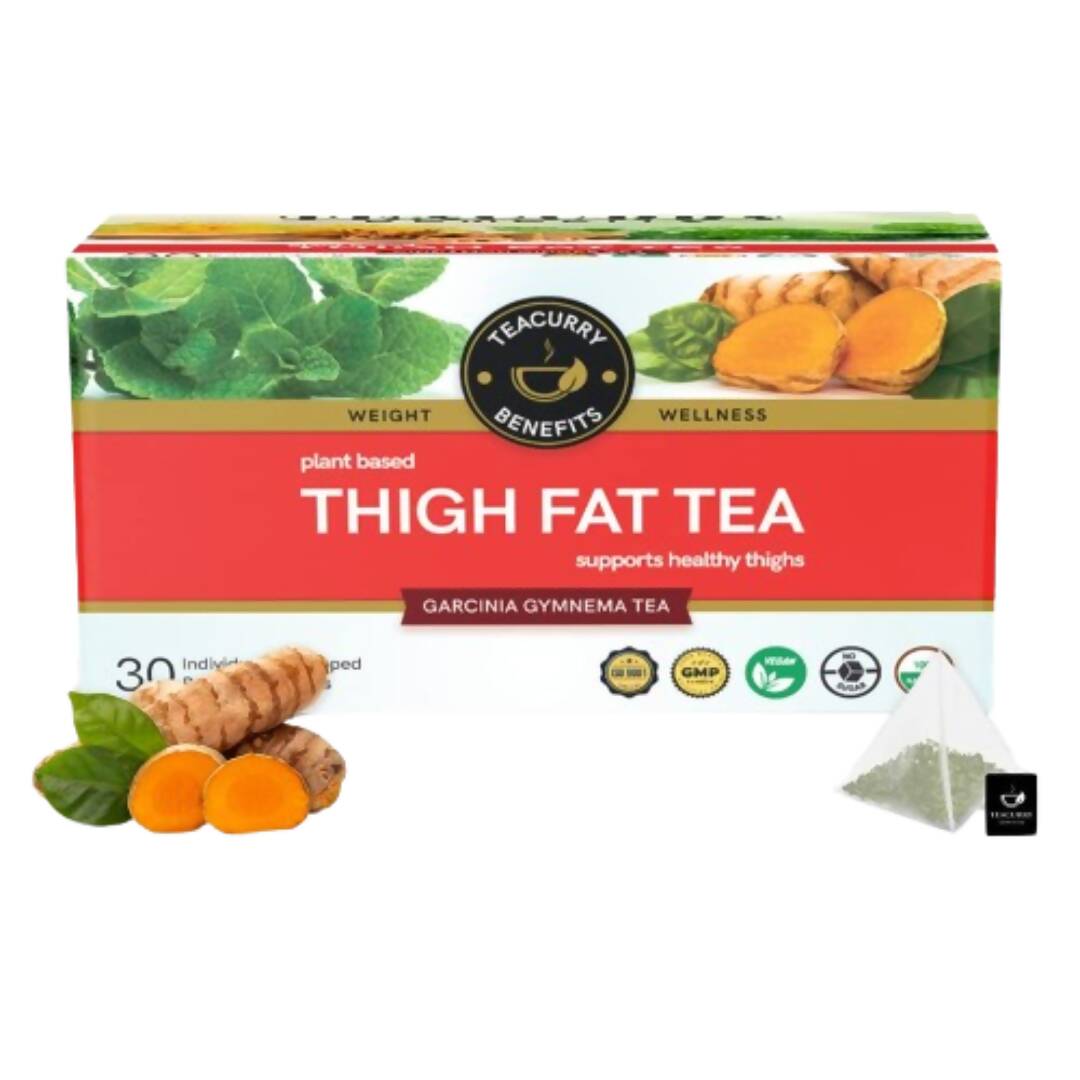 Teacurry Thigh Fat Tea (1 Month Pack, 30 Tea Bags) - Helps to reduce Thigh Fat for both Men & Women