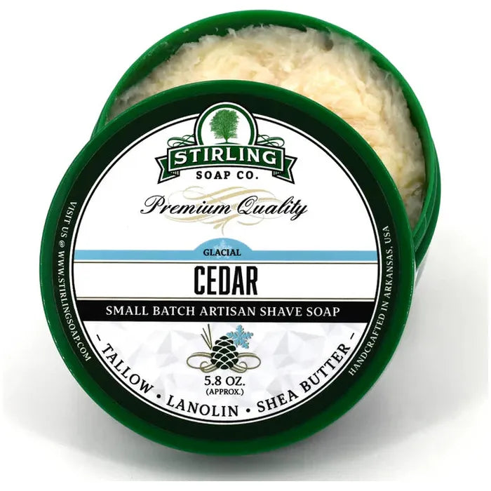 Stirling Soap Co. Cedar Glacial Shaving Collection by Pasteur Pharmacy