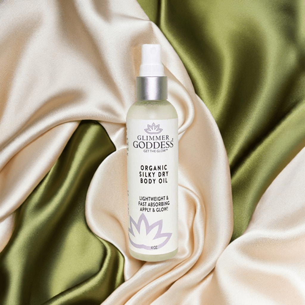 Glimmer Goddess Organic Silky Dry Body Oil - Hydrating & Eco-Friendly (4 oz) - DestGlow