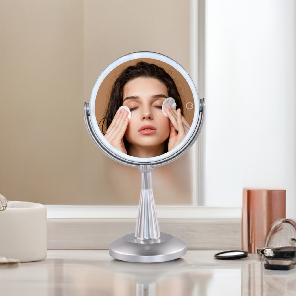 Lily InBella LED Vanity Mirror – Adjustable Light & 360° Rotating DestGlow