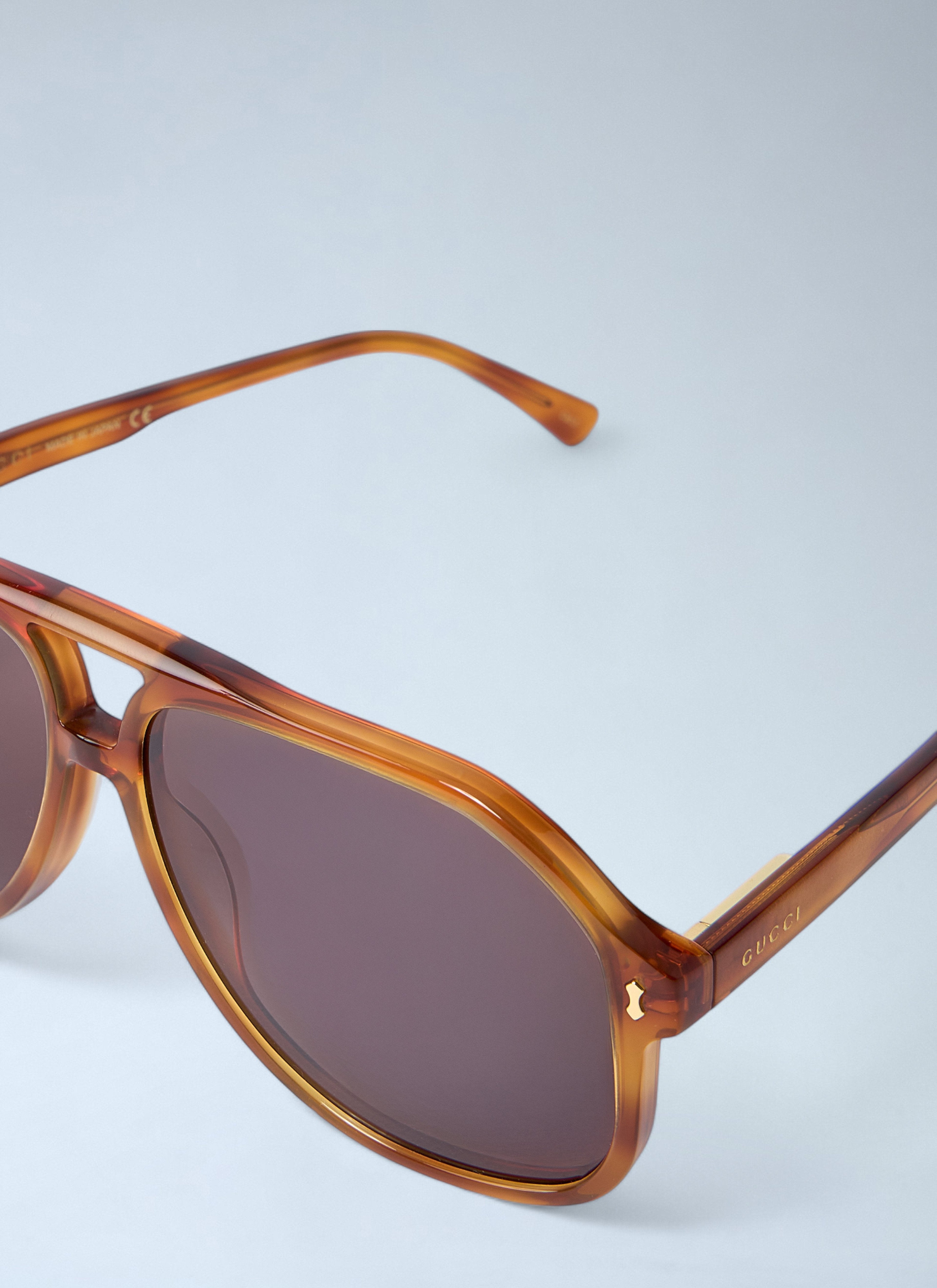 Gucci Men Aviator Tortoiseshell Sunglasses by Luosophy