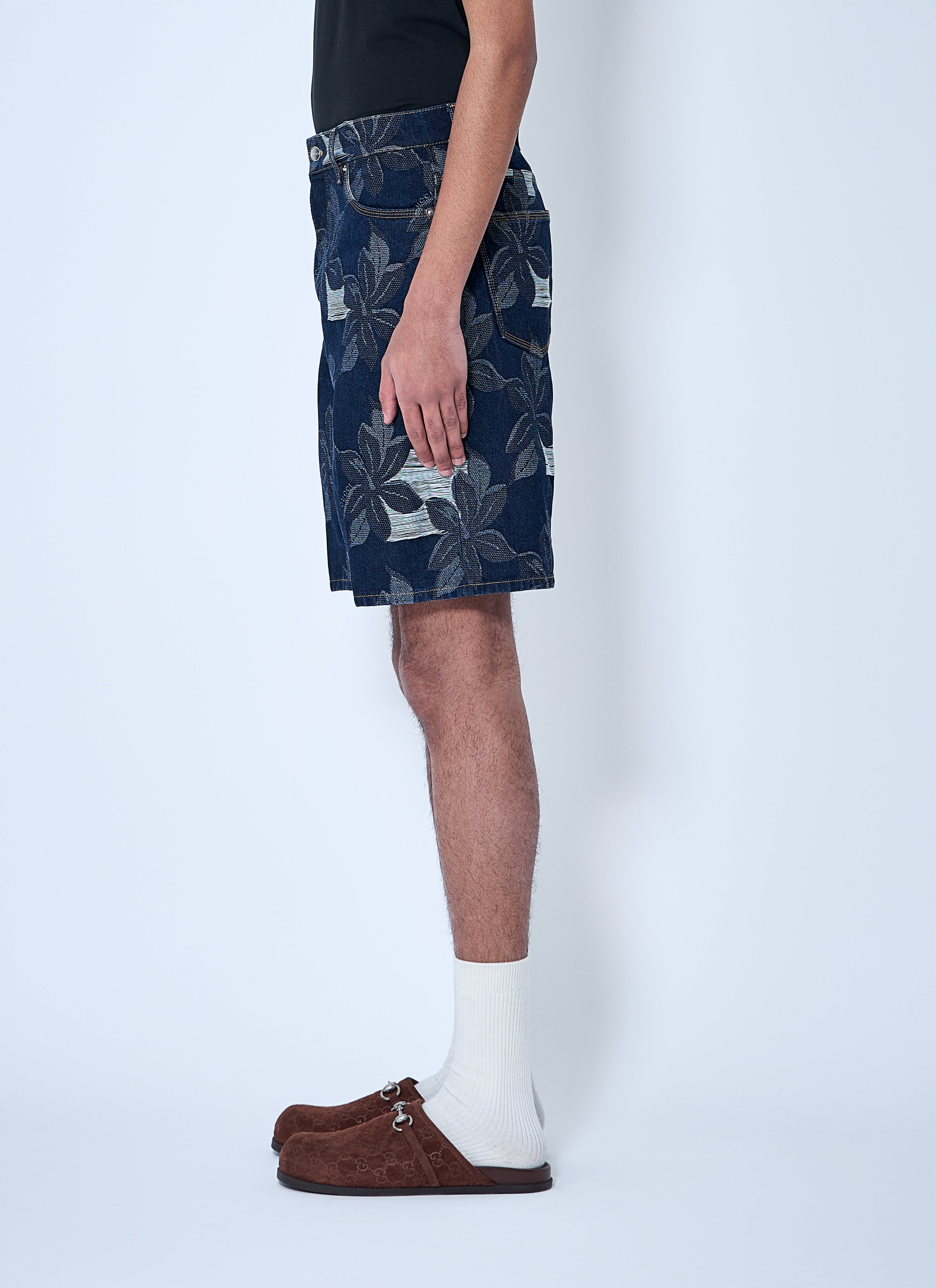 Gucci Men Denim Jacquard Shorts by Luosophy