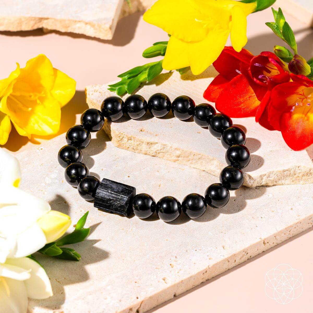 Habit Breaker - Black Obsidian & Tourmaline Bracelet - DestGlow