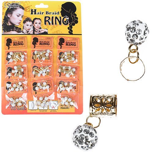 Hair Braid Ring & Braid Tube, 6-Piece Pack