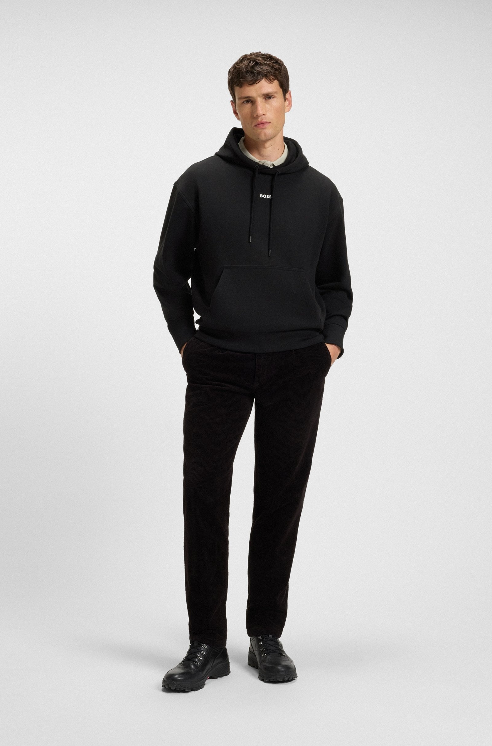 Boss Orange Wesmallhood Hoodie - Black by Denim Exchange