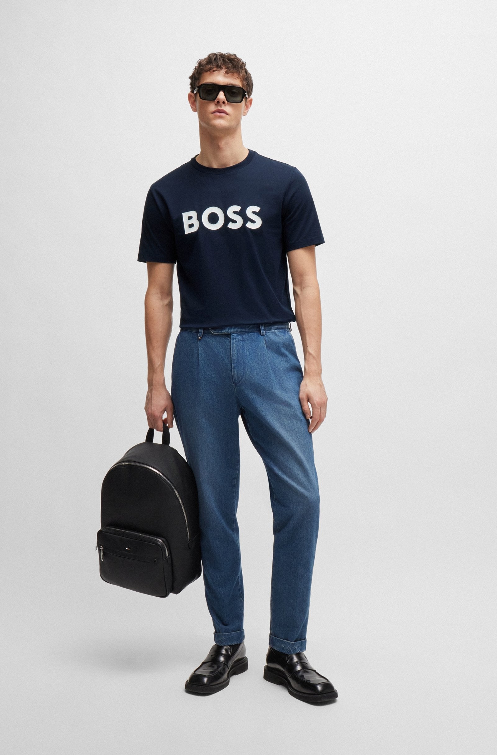 Hugo Boss Tiburt 354 Tee - Navy by Denim Exchange