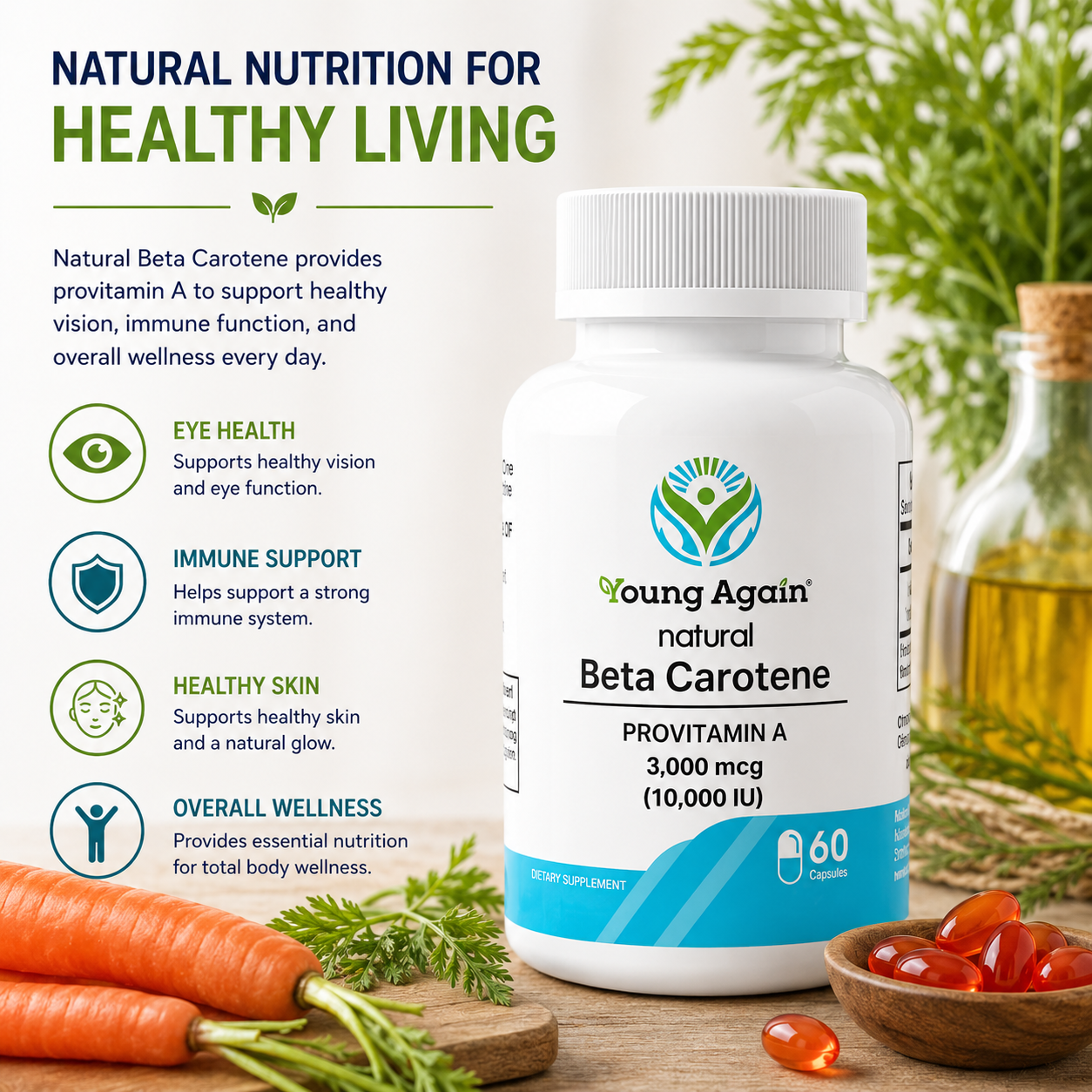 Beta Carotene - Best for Immune Function by Young Again