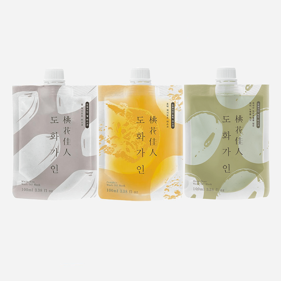 House of Dohwa Wash Off Mask Pack Set (Rice+Pumpkin+Mungbean) by Coréelle