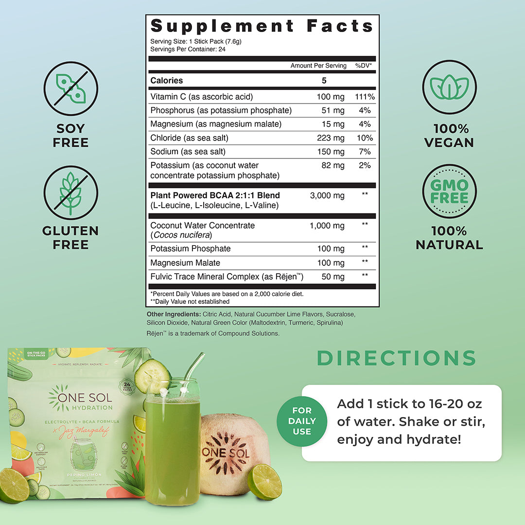 Hydration by ONE SOL™ | Natural Plant Based Supplements