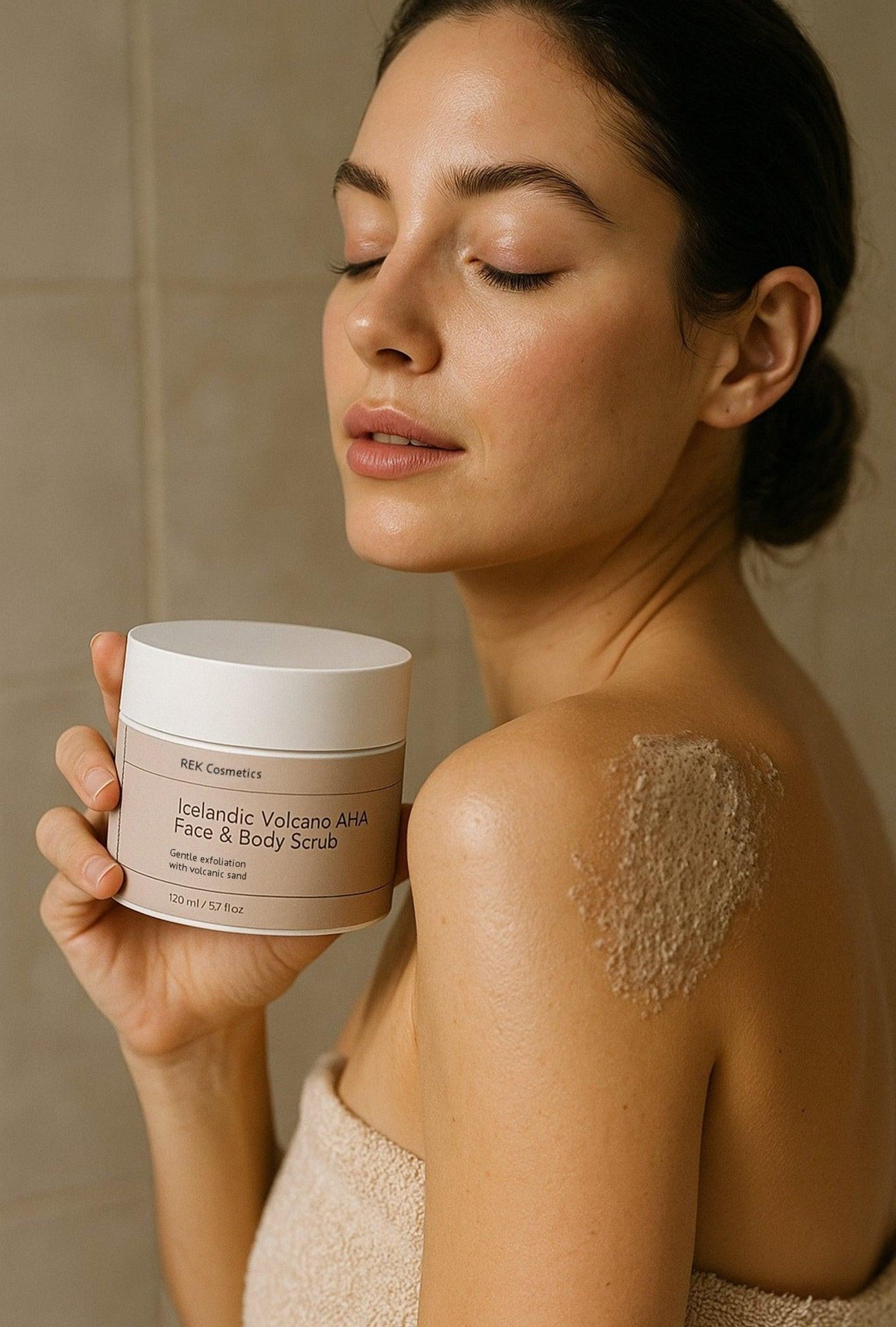 Icelandic Volcano AHA Face & Body Scrub by REK Cosmetics