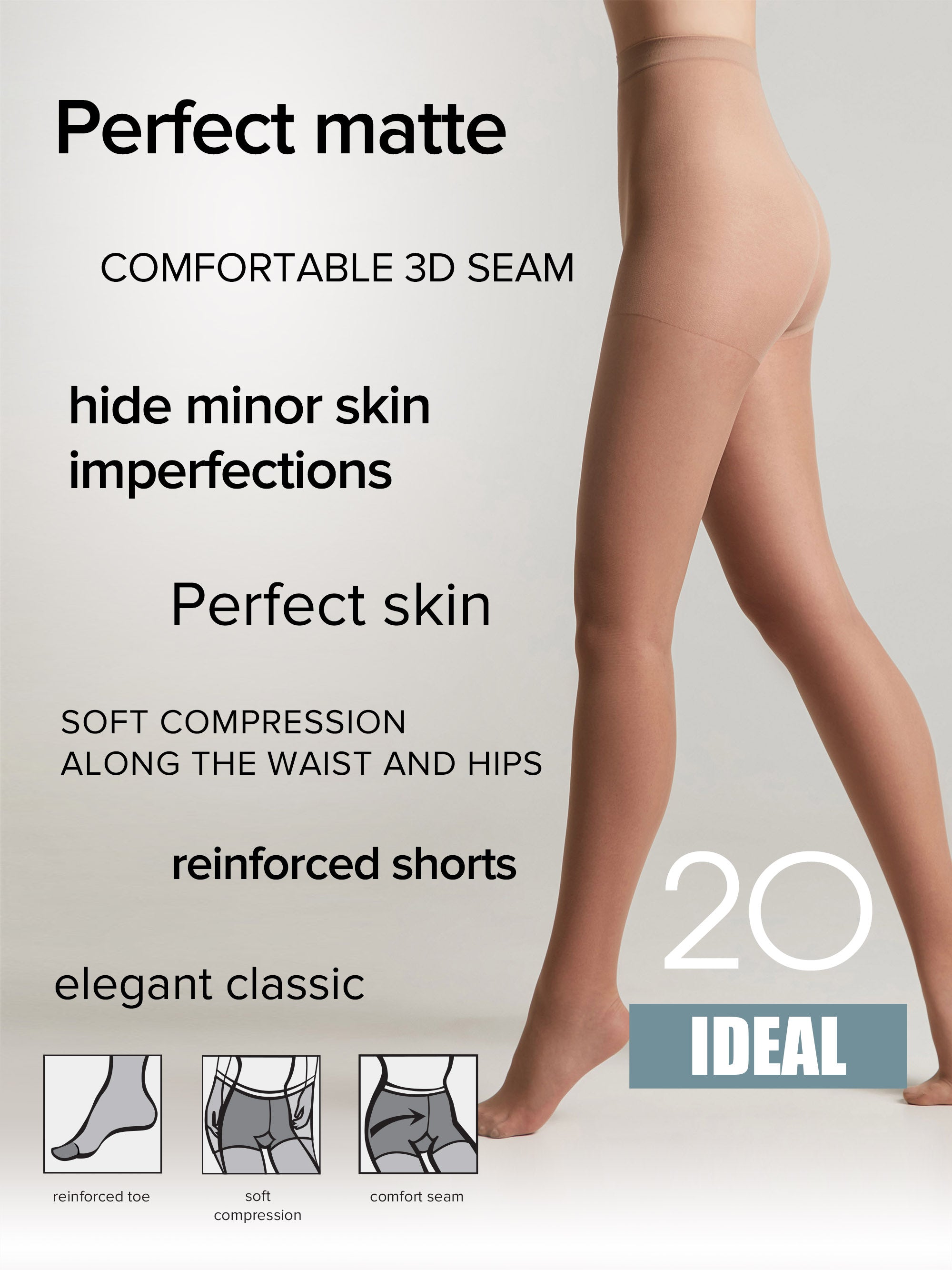 Tights Conte Ideal 20 Den - Ultimate Matt - DestGlow