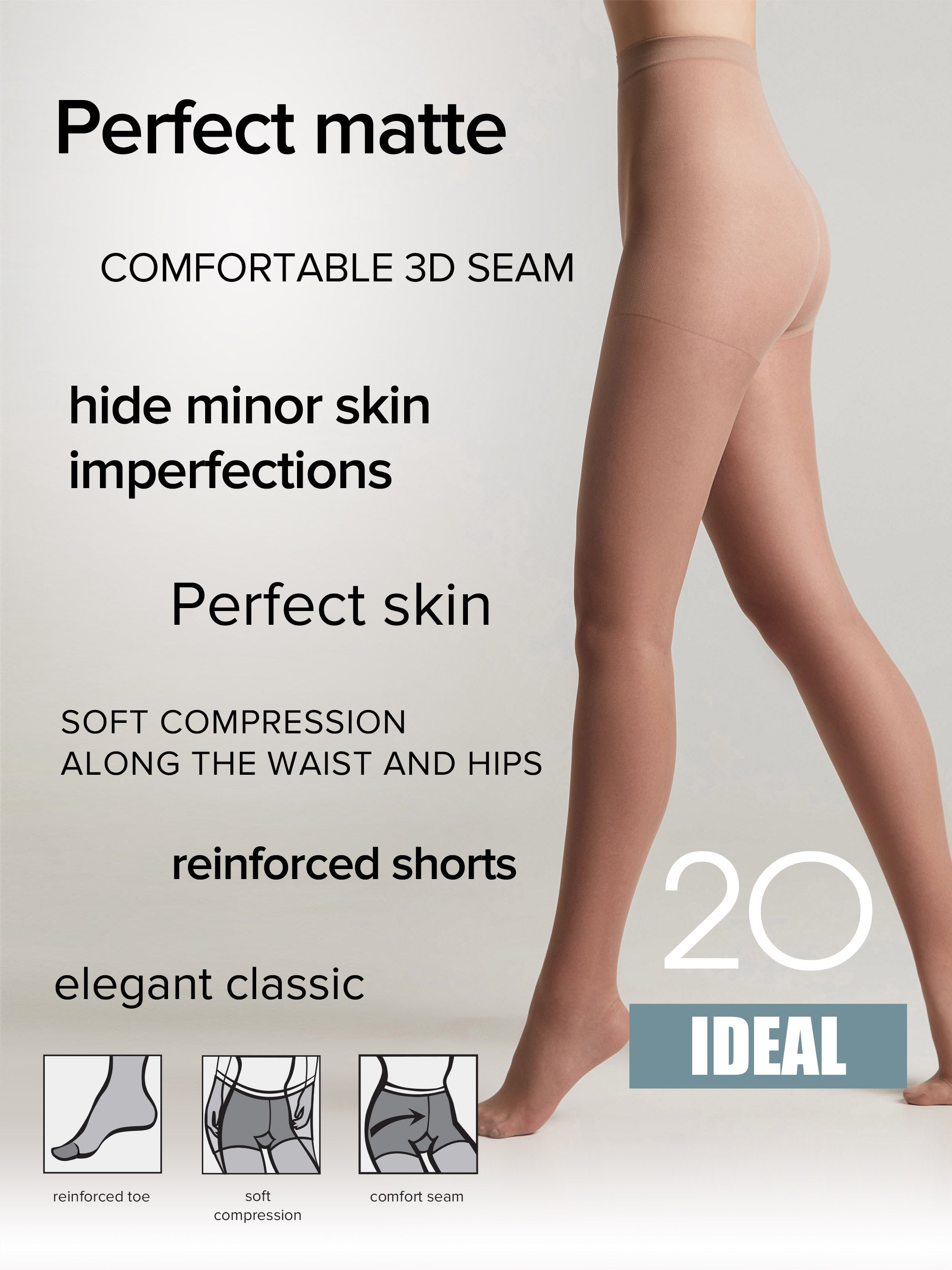 Tights Conte Ideal 20 Den - Ultimate Matt - DestGlow
