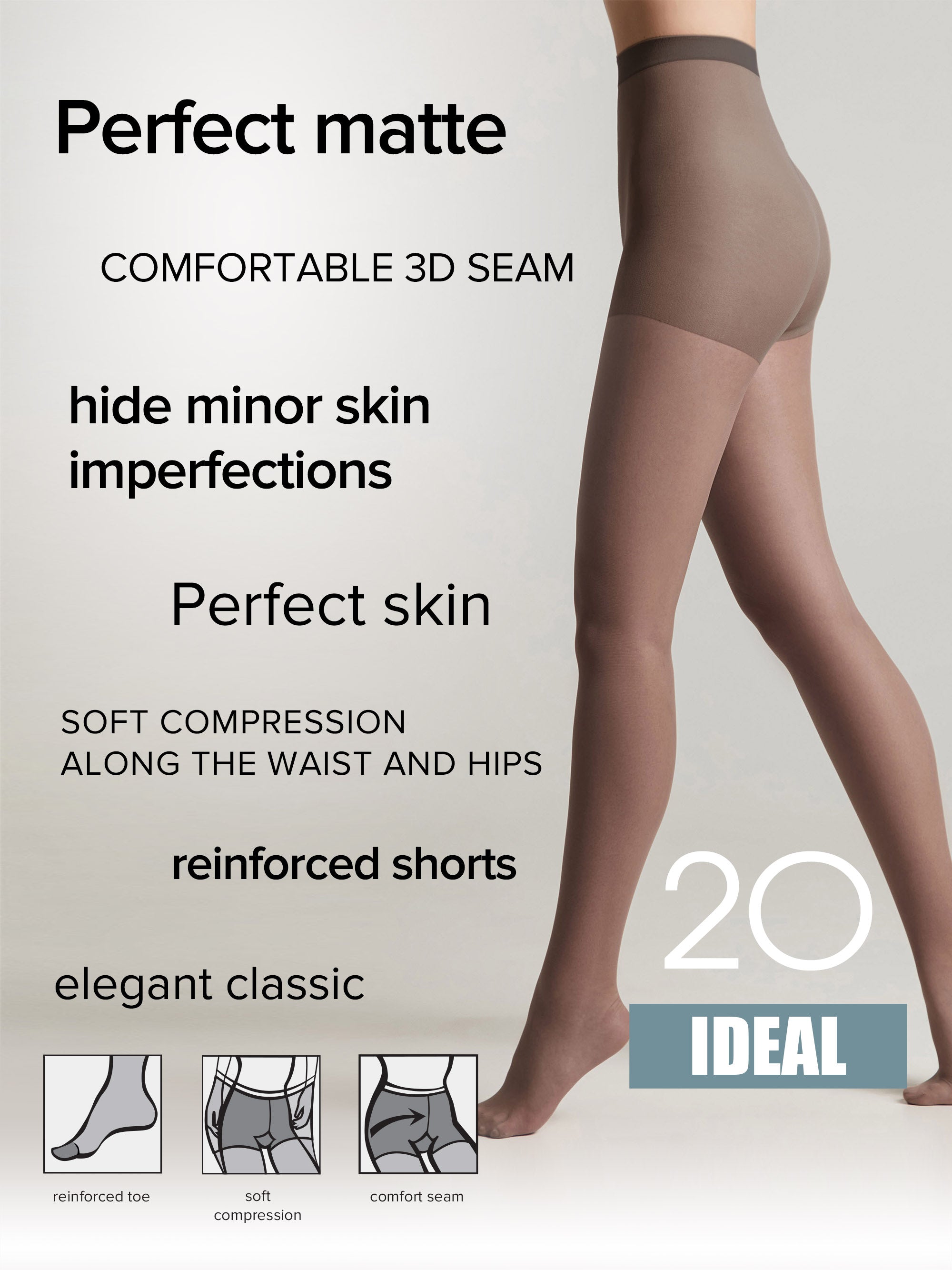 Tights Conte Ideal 20 Den - Ultimate Matt - DestGlow