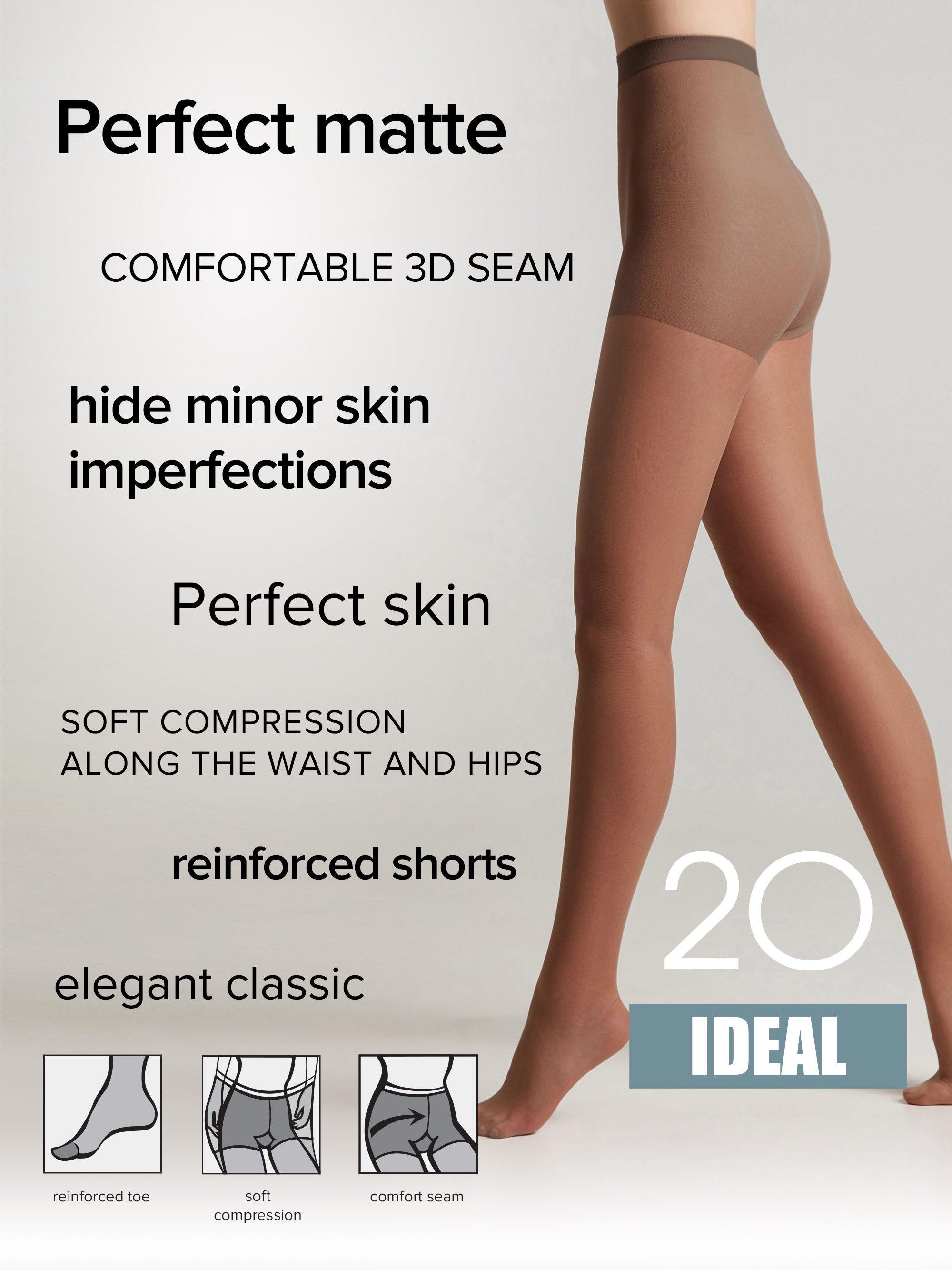 Tights Conte Ideal 20 Den - Ultimate Matt - DestGlow