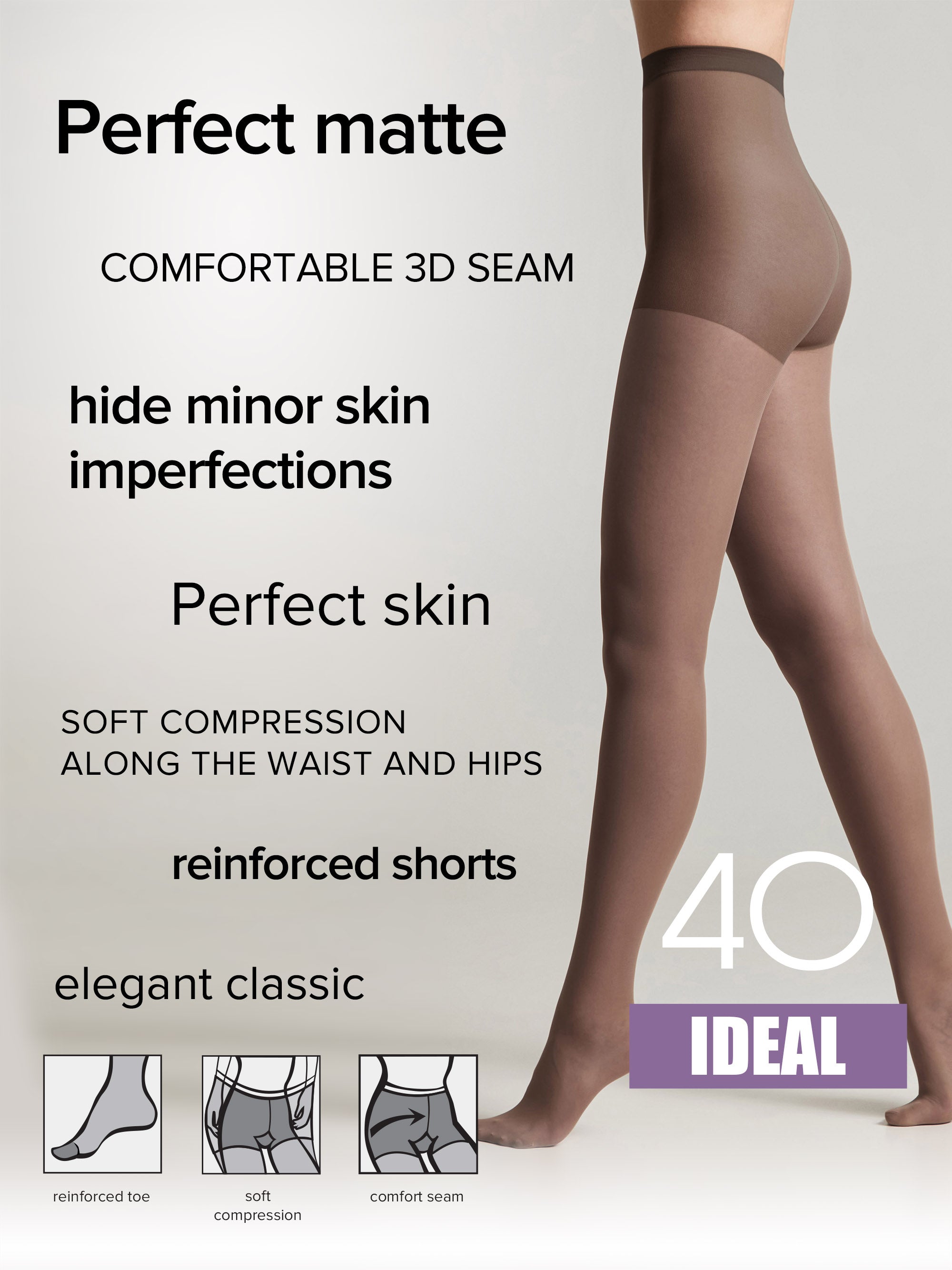 Tights Conte Ideal 40 Den - Ultimate Matt