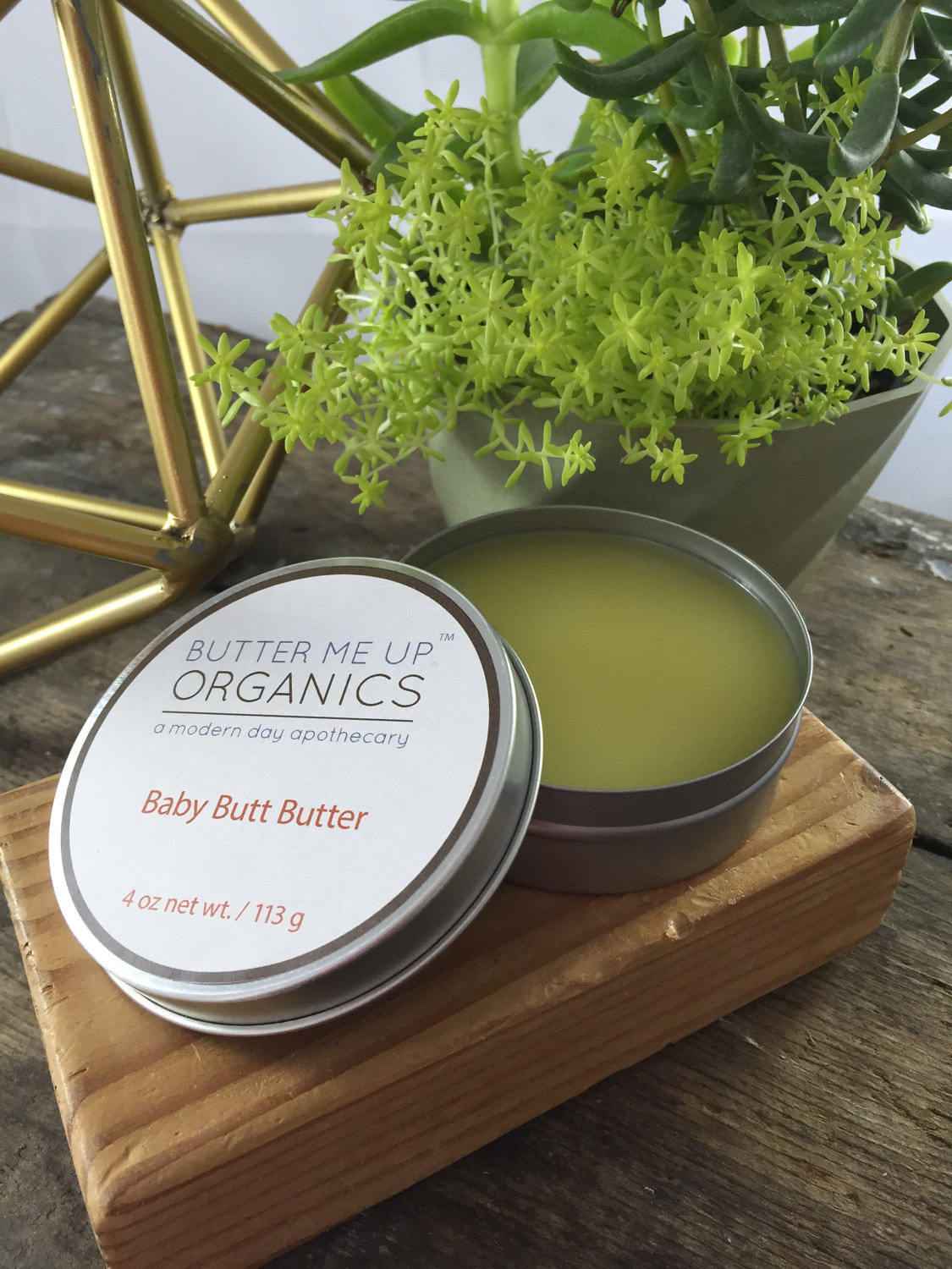 Baby Butt Butter / Organic Diaper Cream / Cloth Diapers Safe by Butter Me Up Organics