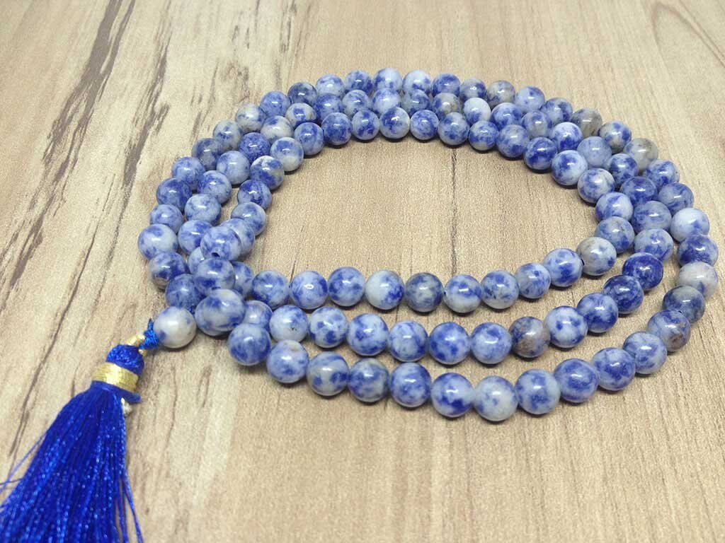 Sodalite Mala 108 Prayer Beads Meditation Jap Mala