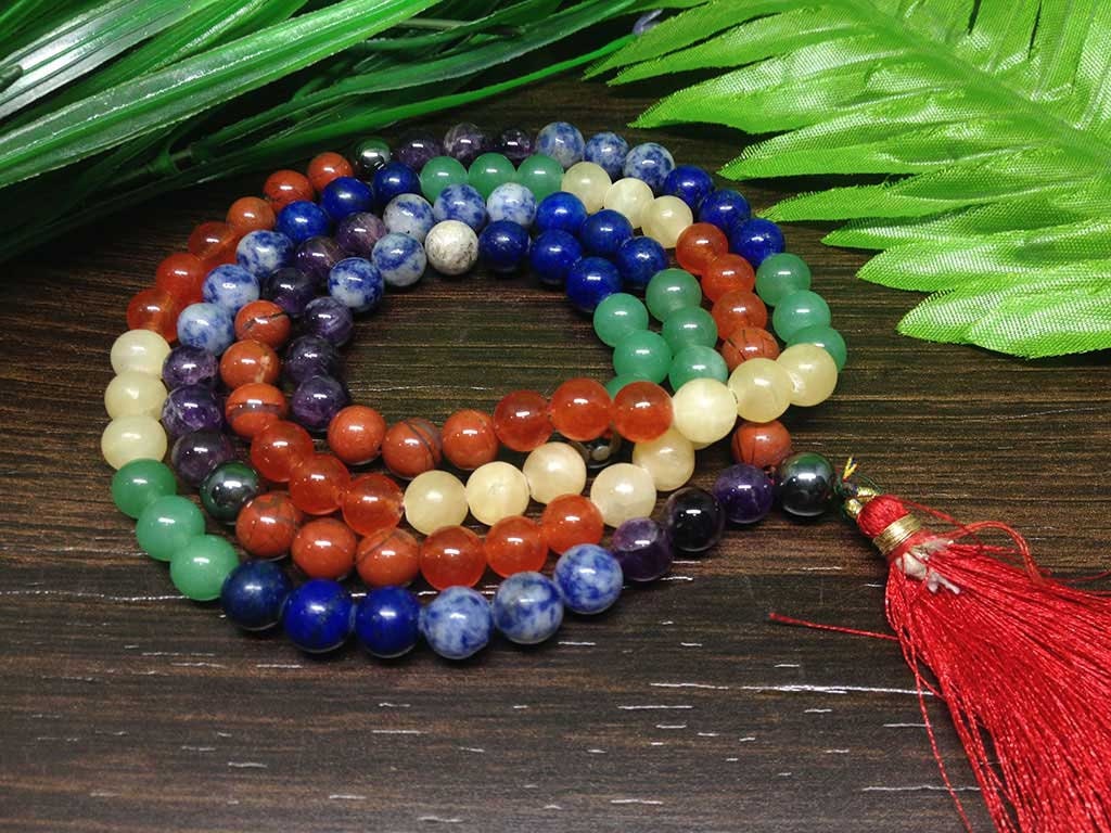 7 Chakra Mala 108 Prayer Beads Mediation Mala Jap Mala. DestGlow