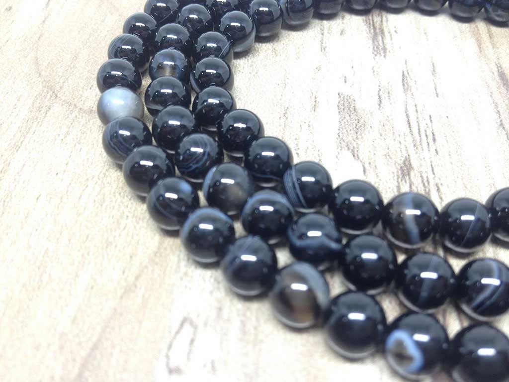 One (1) Natural 6mm Black Sulemani Agate Mala With 108 Prayer Beads Perfect For Mediation Spiritua Mala Prayer DestGlow