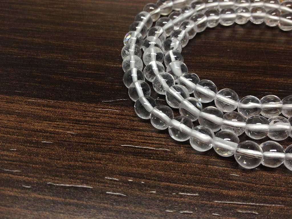 Natural Clear Quartz Mala - 108 Prayer Beads Perfect For Mediation DestGlow