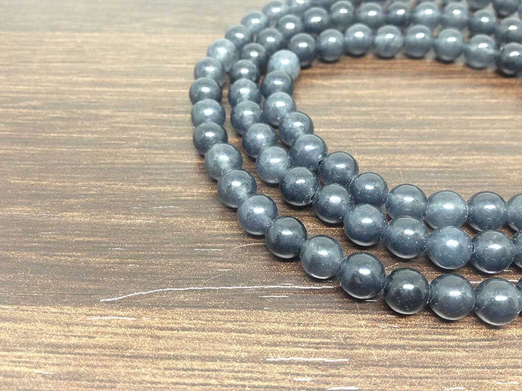 One (1) Natural 6mm Iolite Mala With 108 Prayer Beads For Mediation Iolite Jap Mala DestGlow