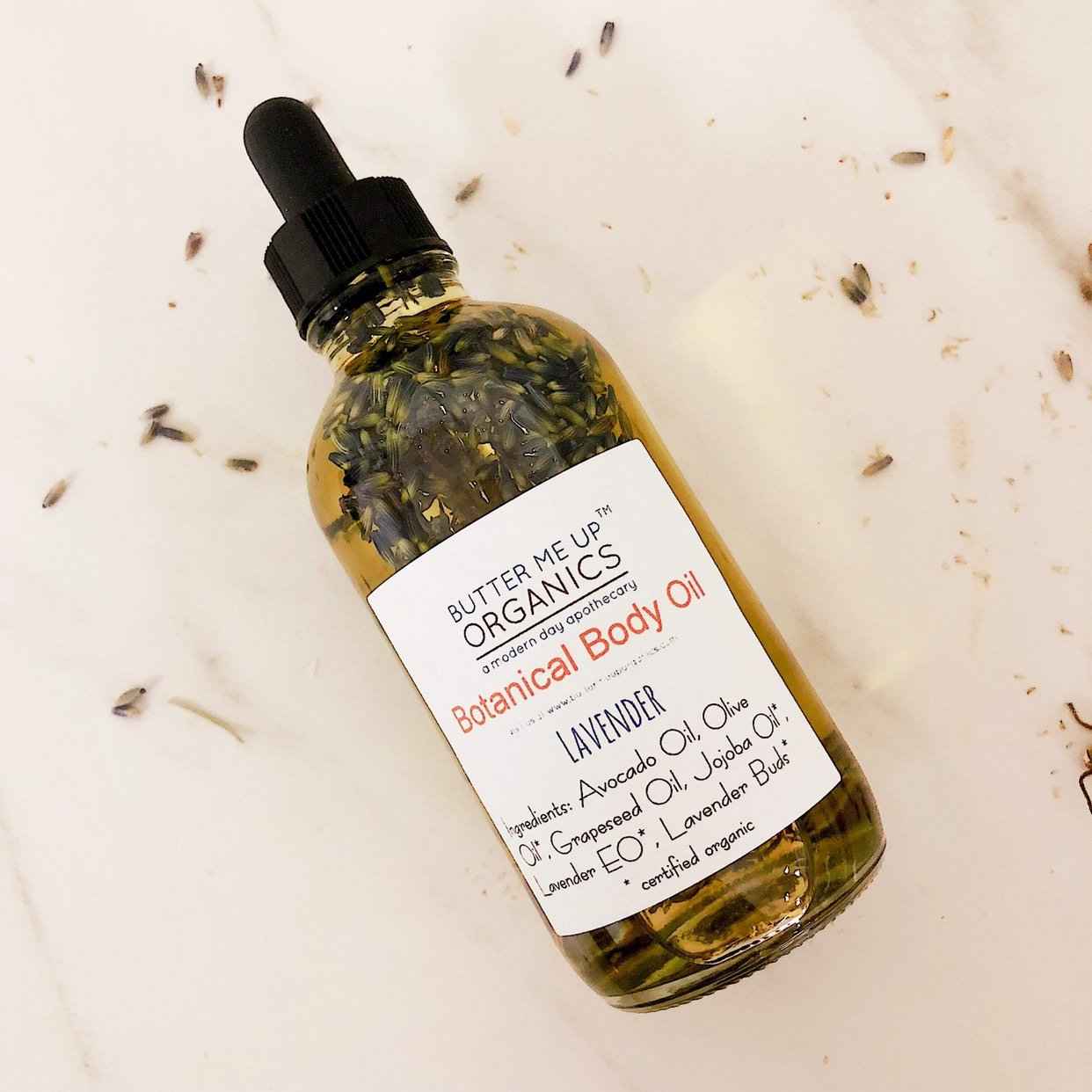 Botanical Body Oil -BOTANICAL COLLECTION - Organic Body Lotion Moisturizer by Butter Me Up Organics