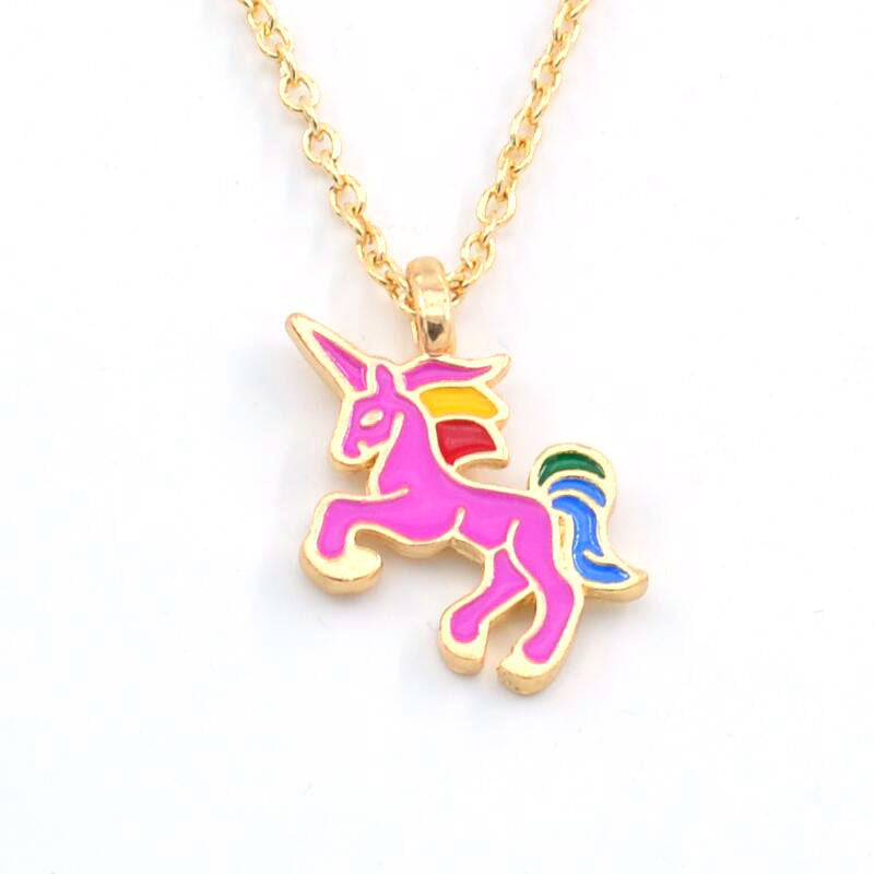 Bath Bomb Gift Set with Unicorn necklaces hidden in each bath bomb, 1 each black, white, red and rose, great for parties and gifts by Spa Pure