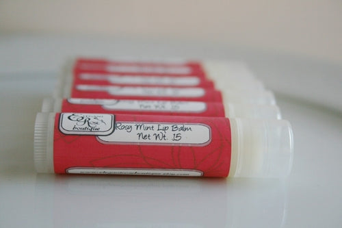 Rose Mint Lip Balm - Natural Moisturizing Balm with Rose & Peppermint Essential Oils
