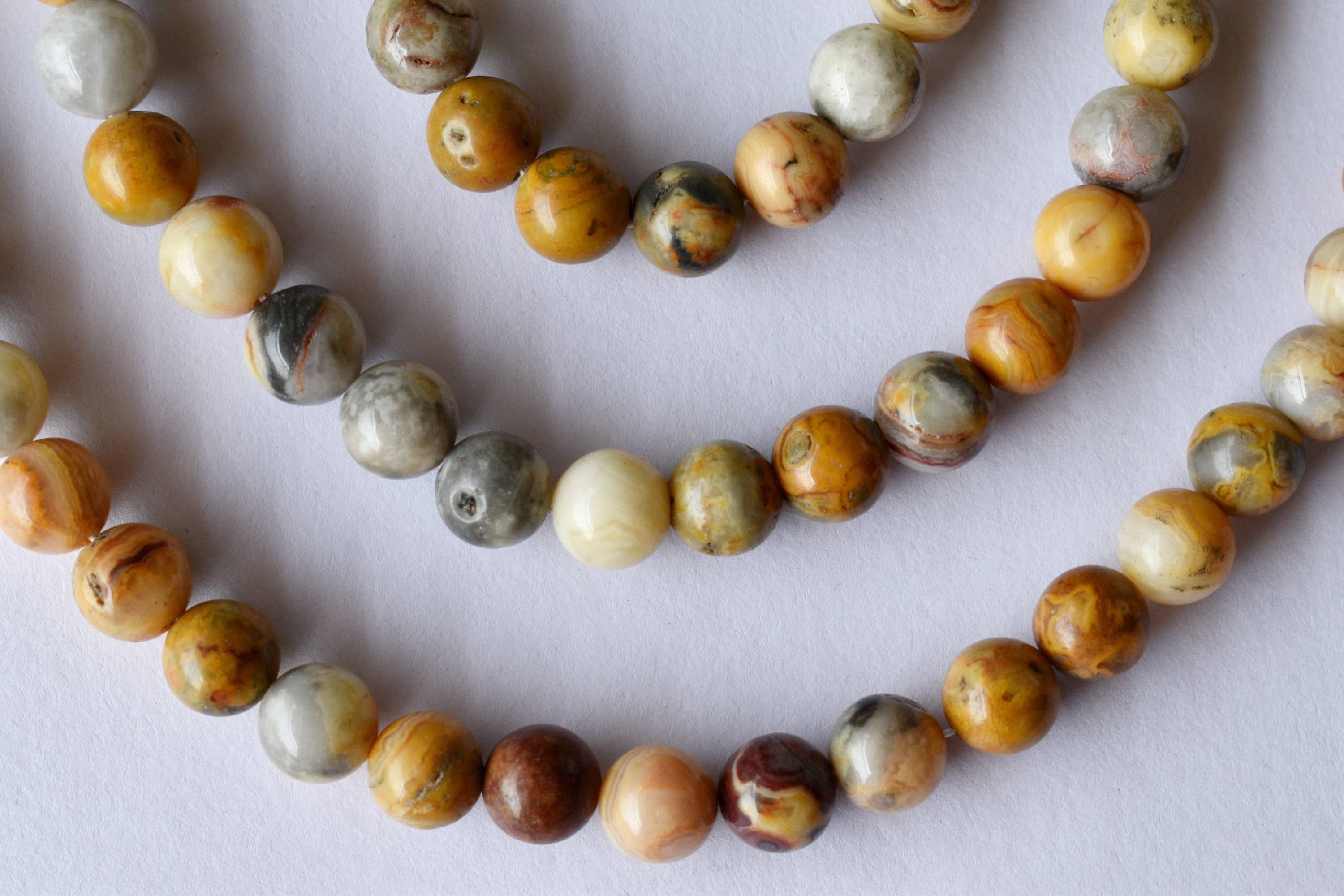 Crazy Lace Agate Beads, Natural Round Crystal Beads 4mm to 12mm DestGlow