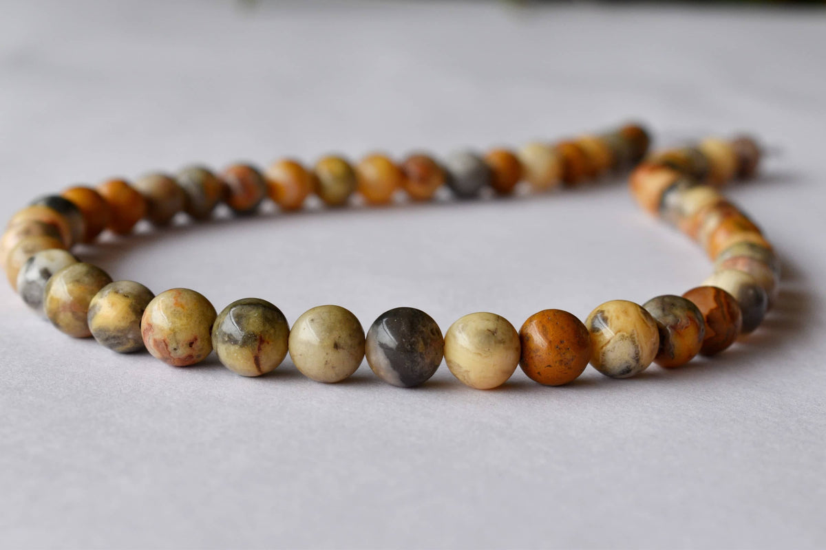 Crazy Lace Agate Beads, Natural Round Crystal Beads 4mm to 12mm DestGlow