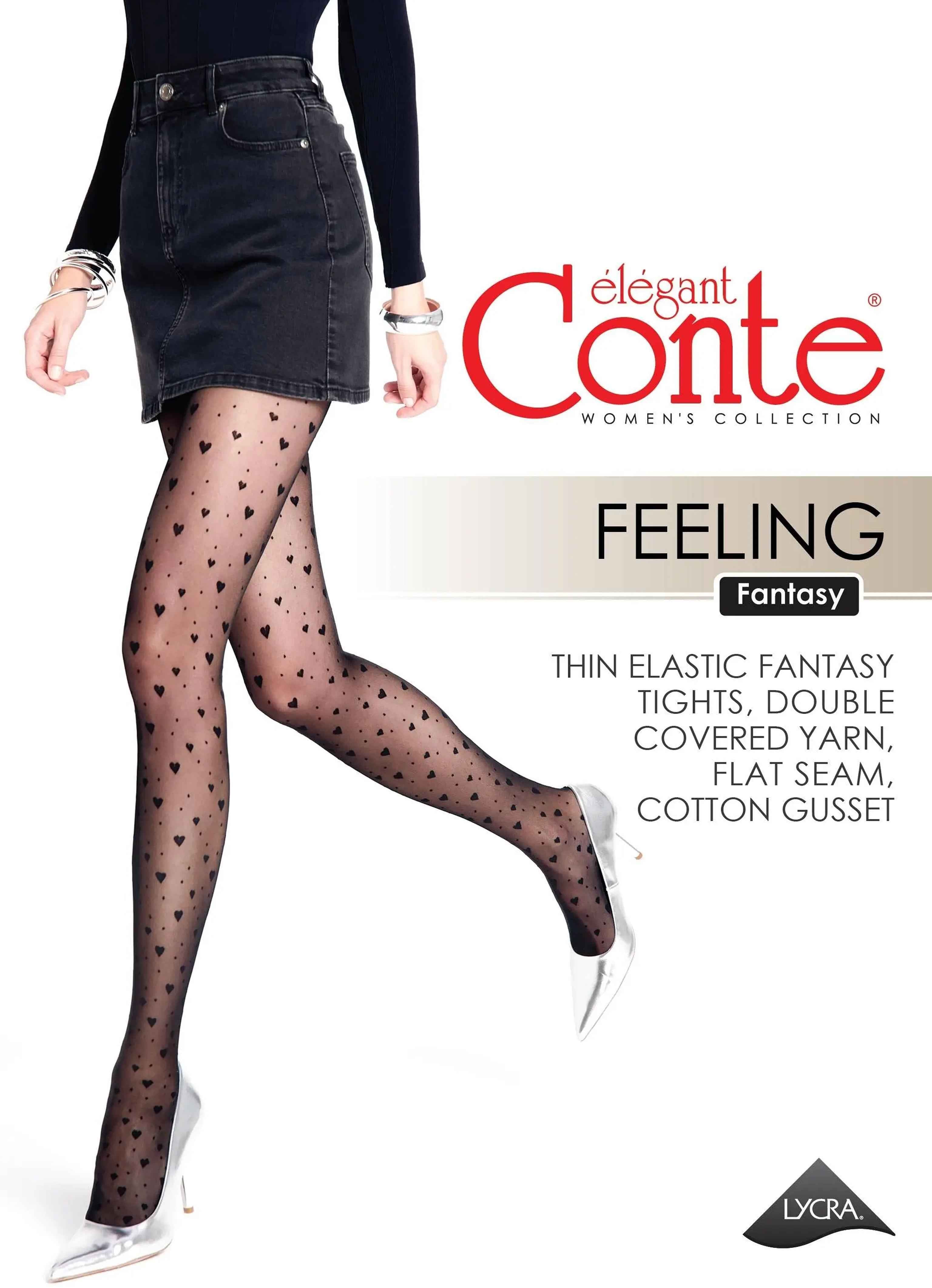 Fantasy Tights Conte Feeling - Hearts and Dots - DestGlow