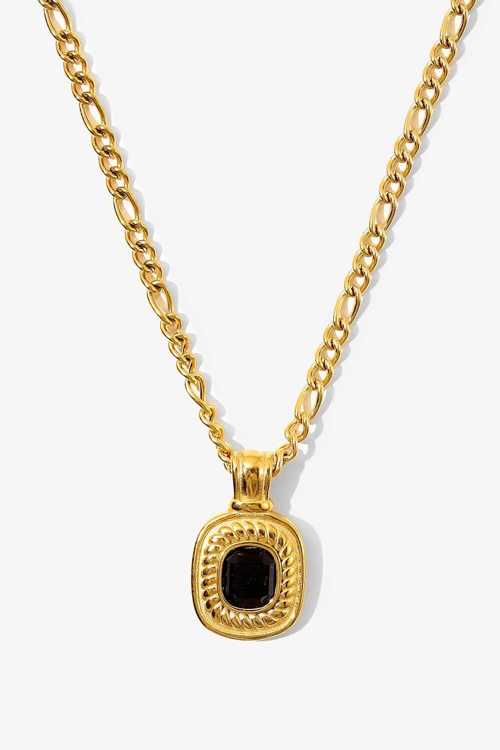 18K Gold Plated Inlaid Rhinestone Pendant Necklace - DestGlow
