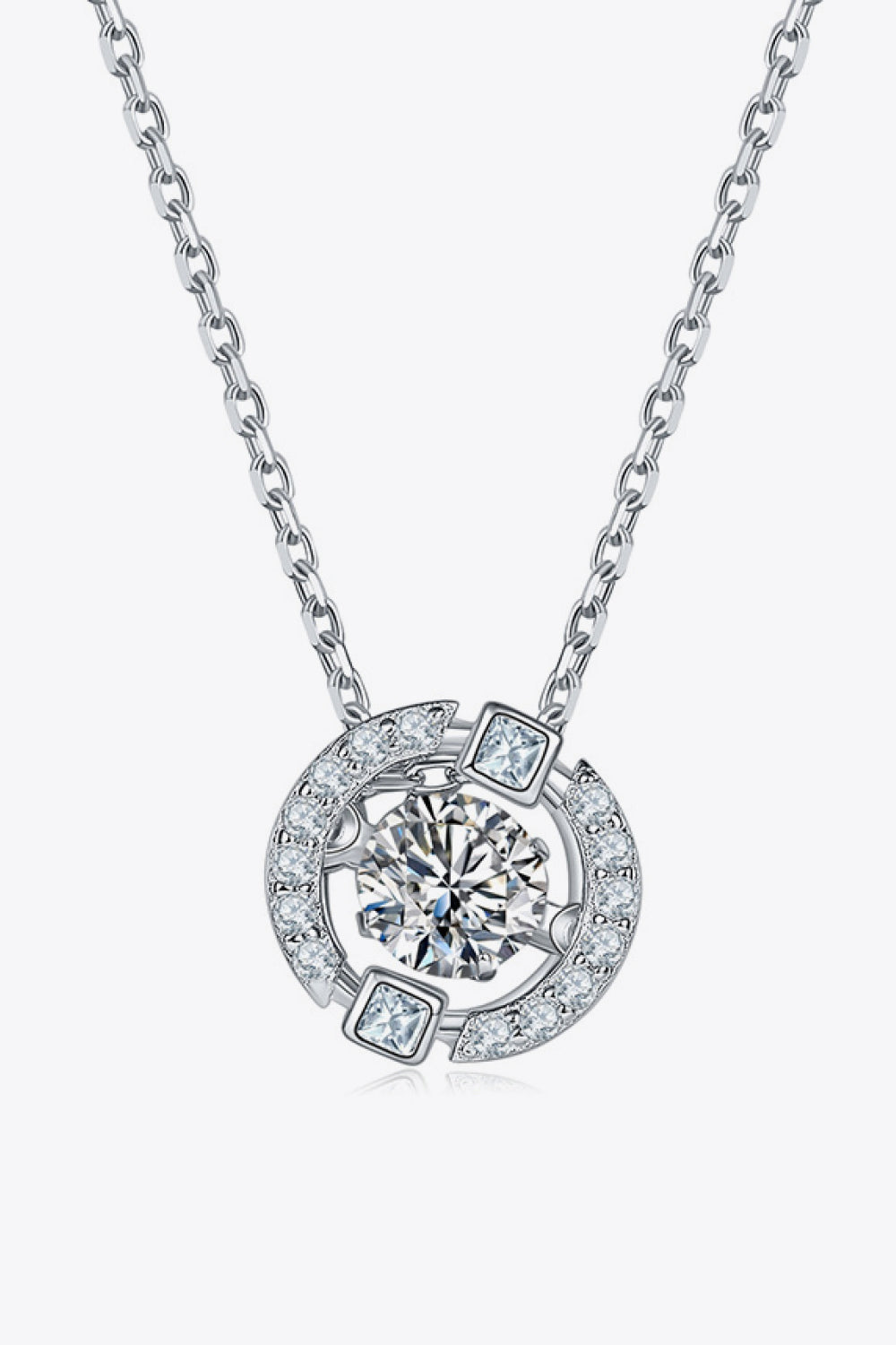 Sparkala™ Pendant Chain-Link Necklace (Platinum-Plated Fine Silver) by Sparkala