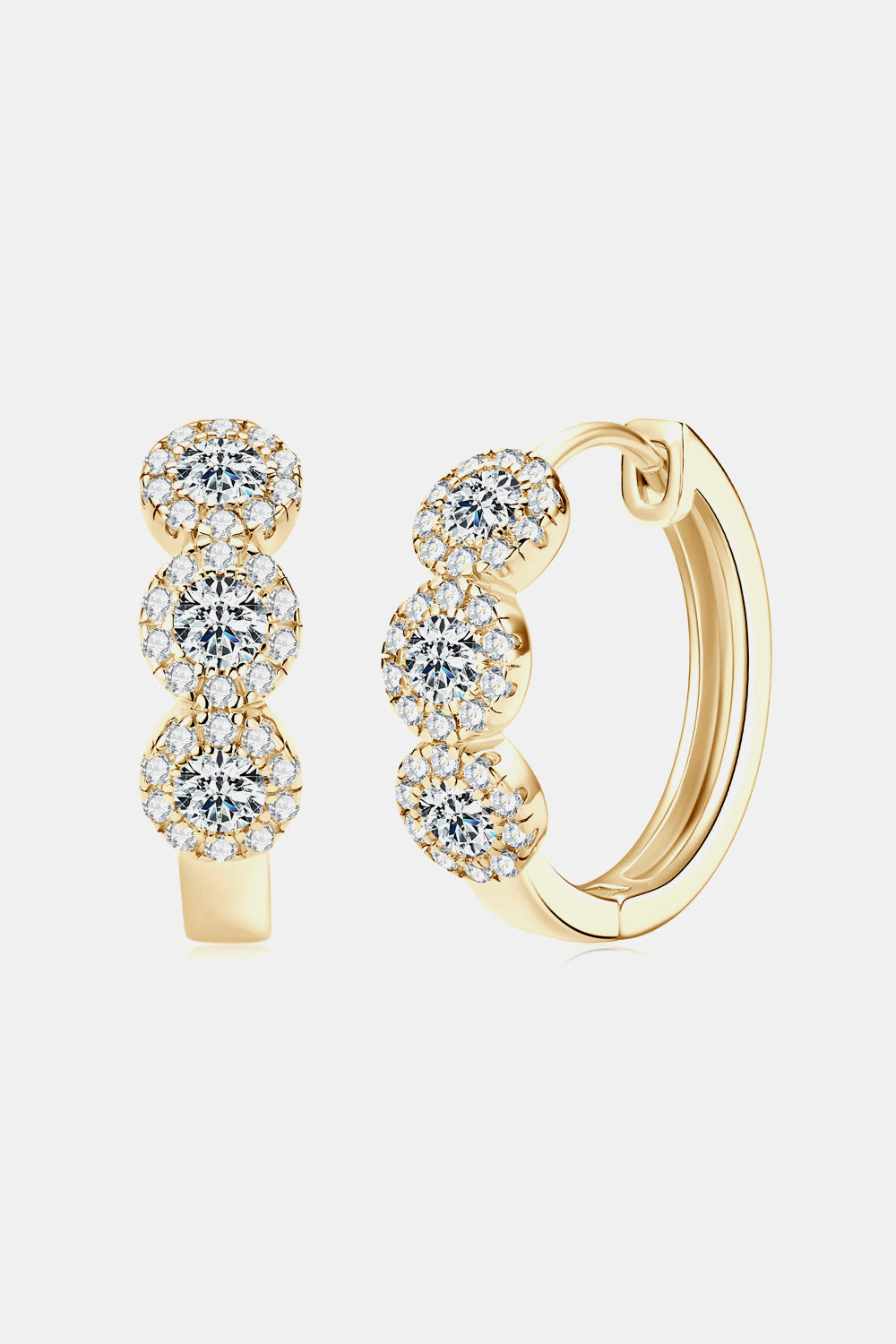 Sparkala™ Platinum-Plated 925 Sterling Silver Huggie Earrings by Sparkala