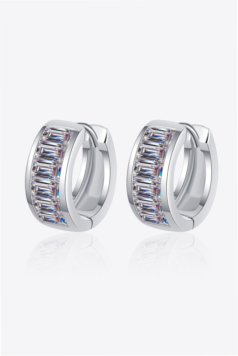 1.8 Carat Sparkala™ 925 Sterling Silver Huggie Earrings by Sparkala