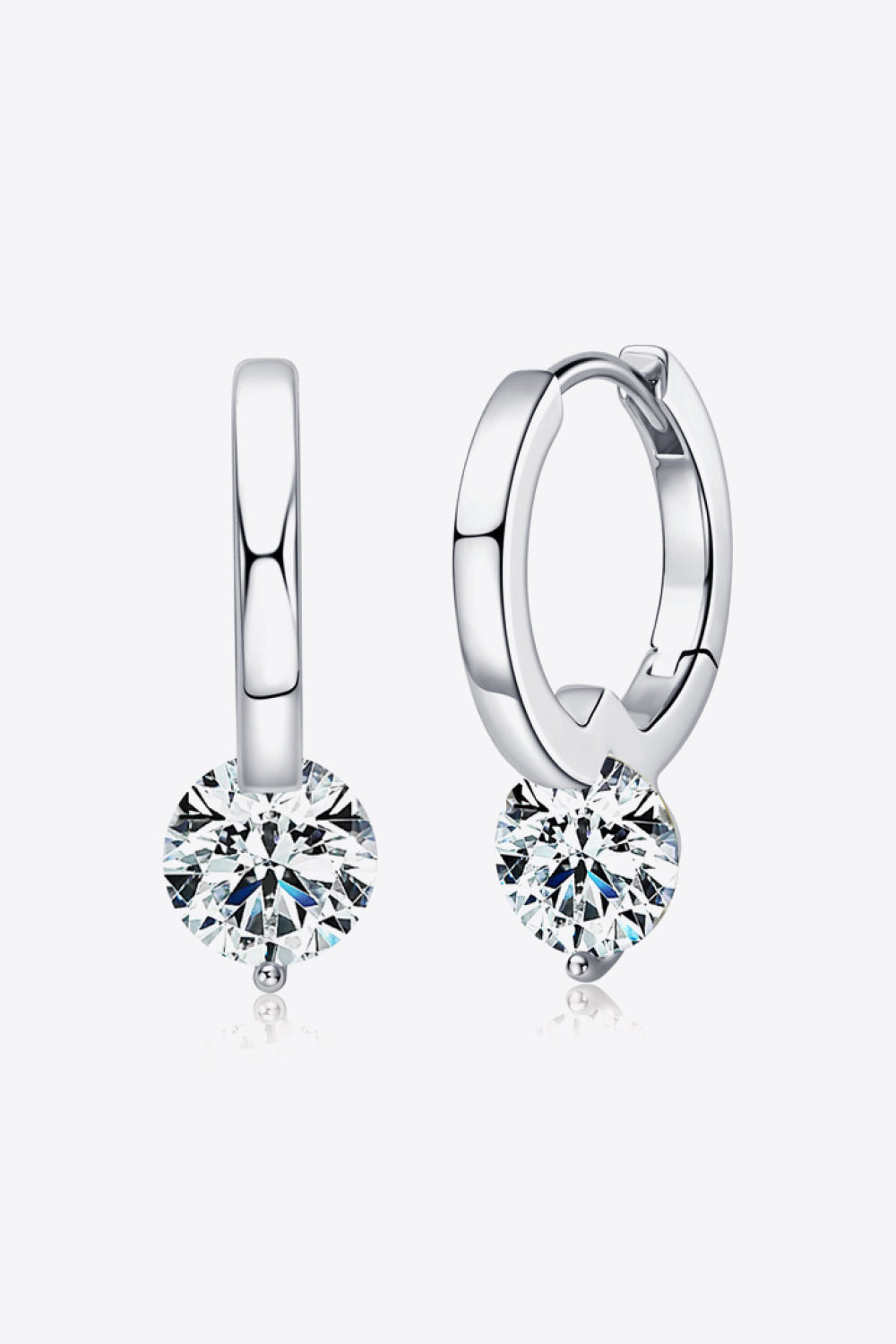 2 Carat Sparkala™ Platinum-Plated 925 Sterling Silver Drop Earrings - DestGlow