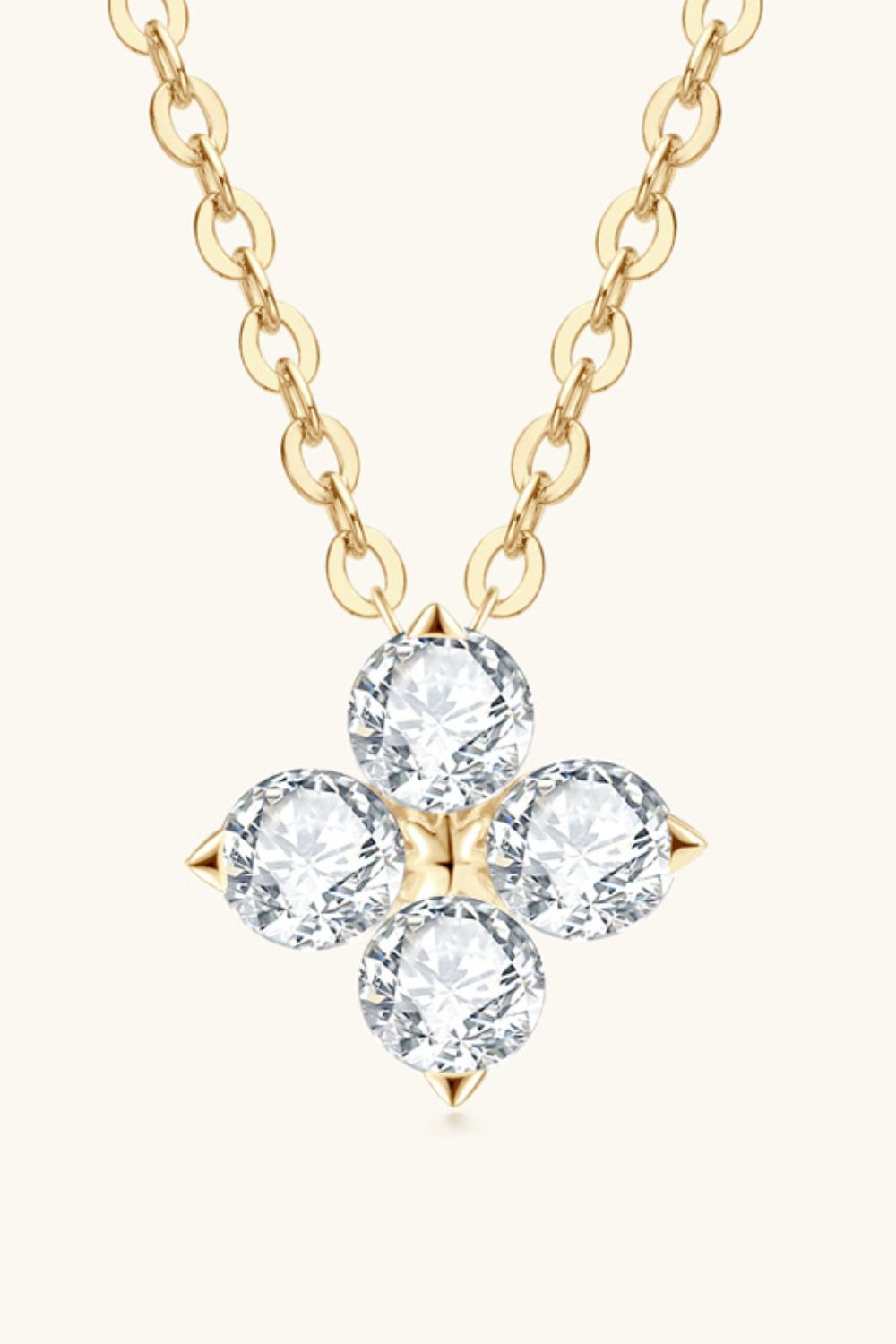 Sparkala™ Four Leaf Clover Pendant Necklace (Platinum-Plated Fine Silver) by Sparkala