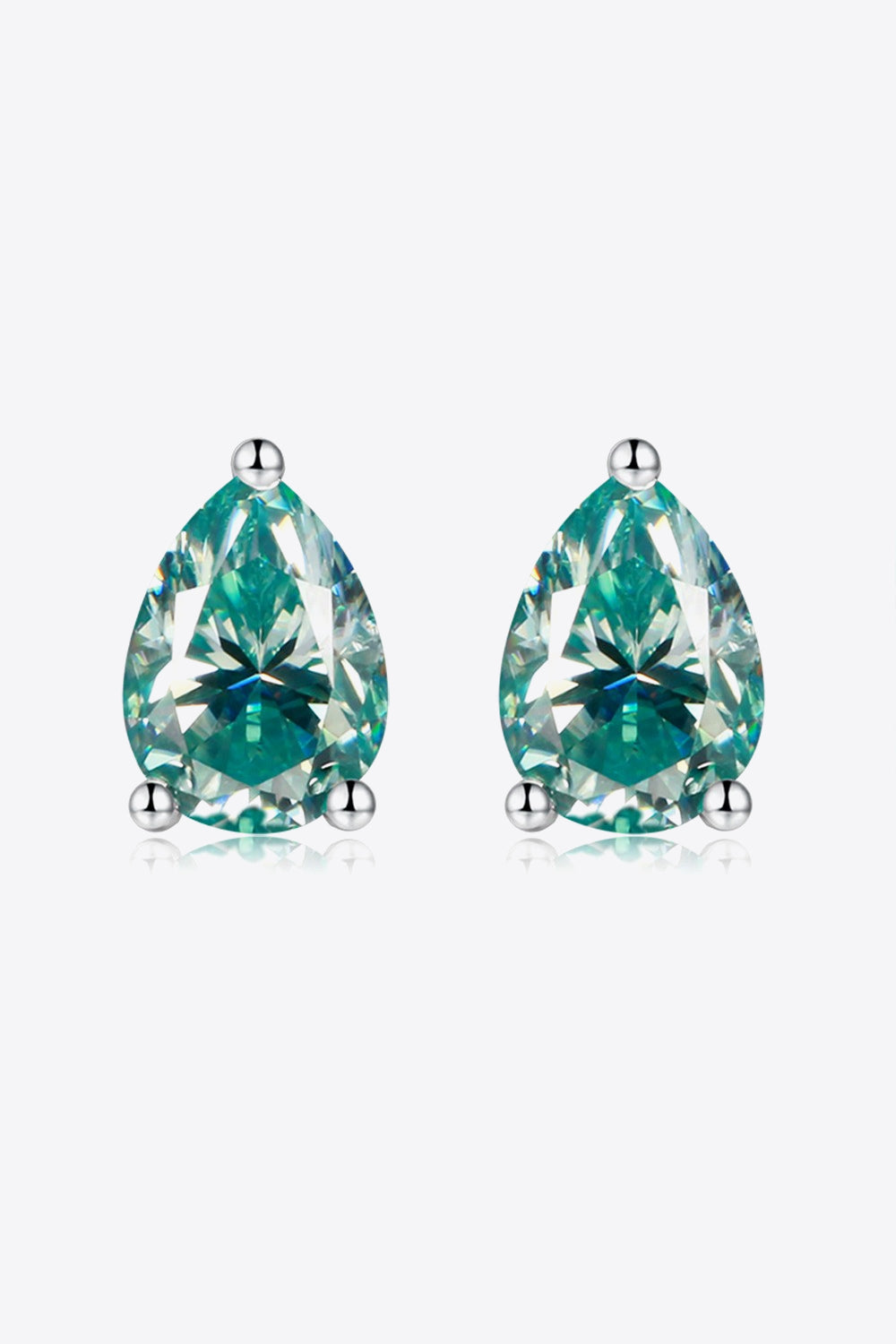 2 Carat Sparkala™ Teardrop Earrings (Platinum-Plated Fine Silver) - DestGlow
