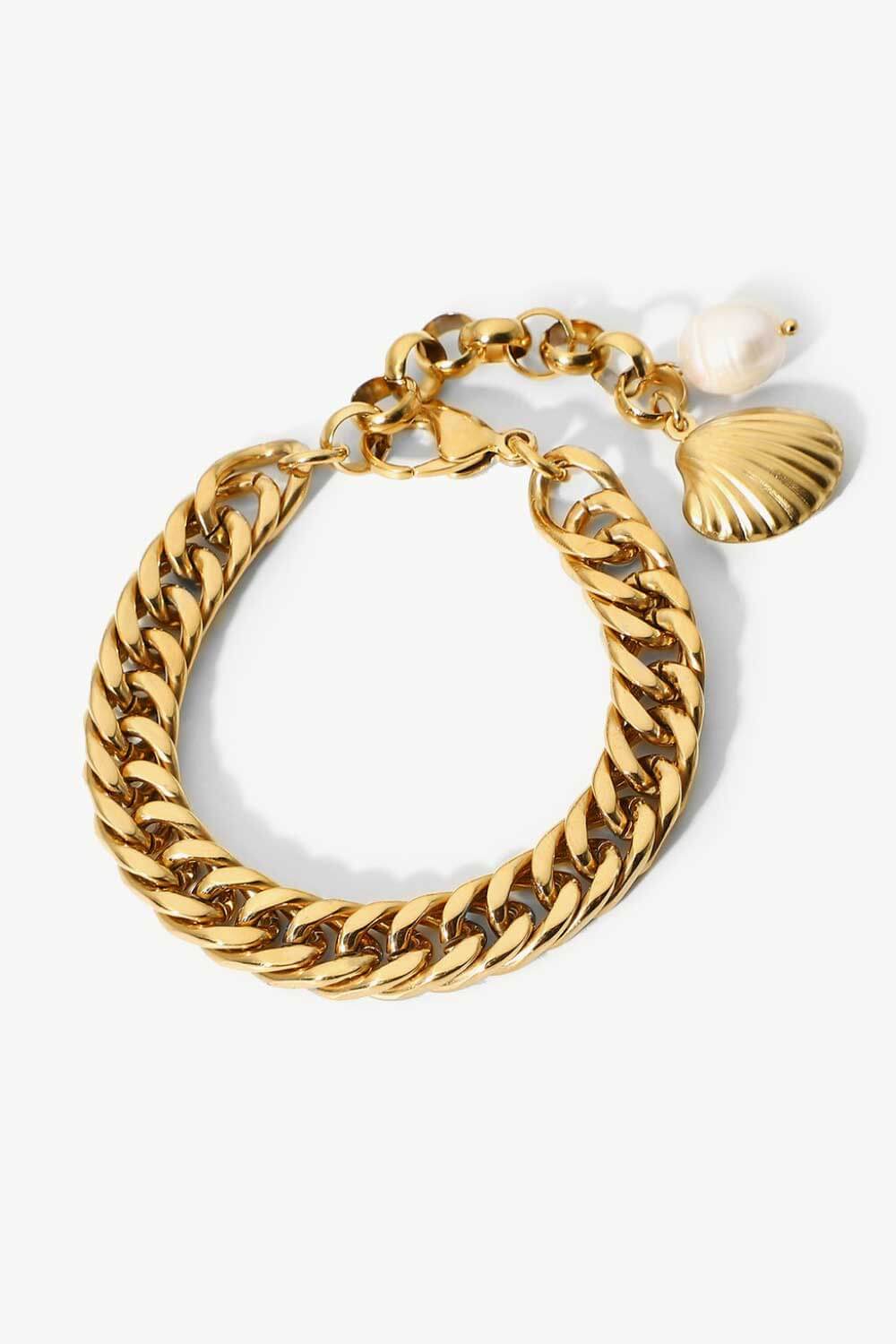 18K Gold-Plated Curb Chain Bracelet - DestGlow