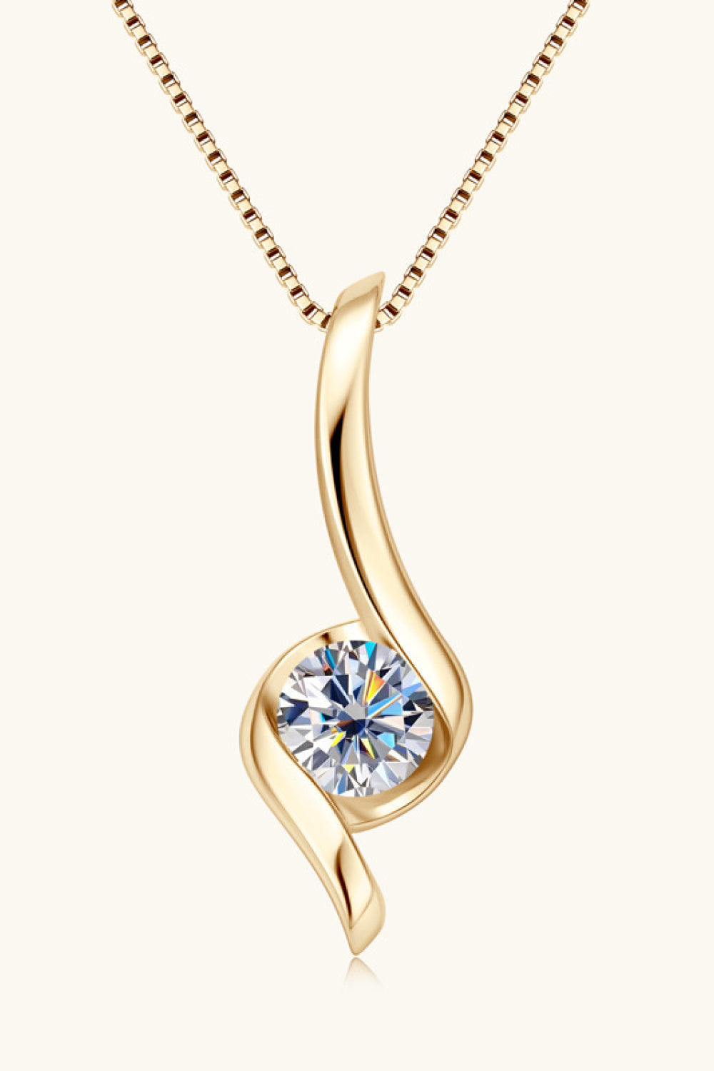 1 Carat Sparkala™ Platinum-Plated 925 Sterling Silver Necklace by Sparkala