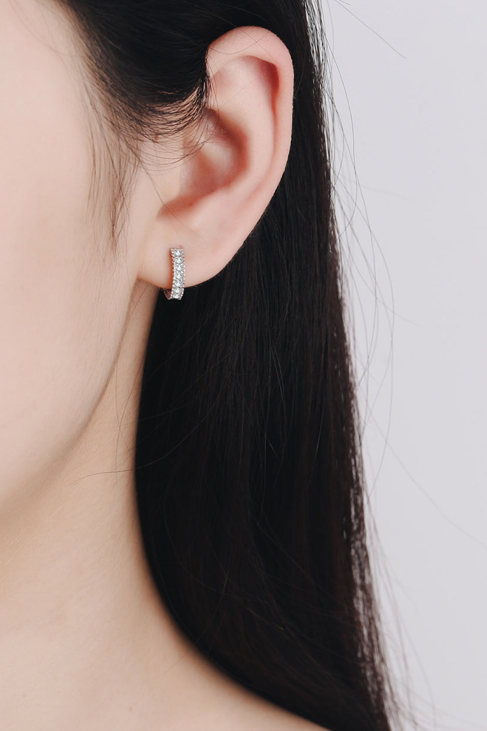 Pure Sterling Silver Inlaid Sparkala™ Huggie Earrings by Sparkala