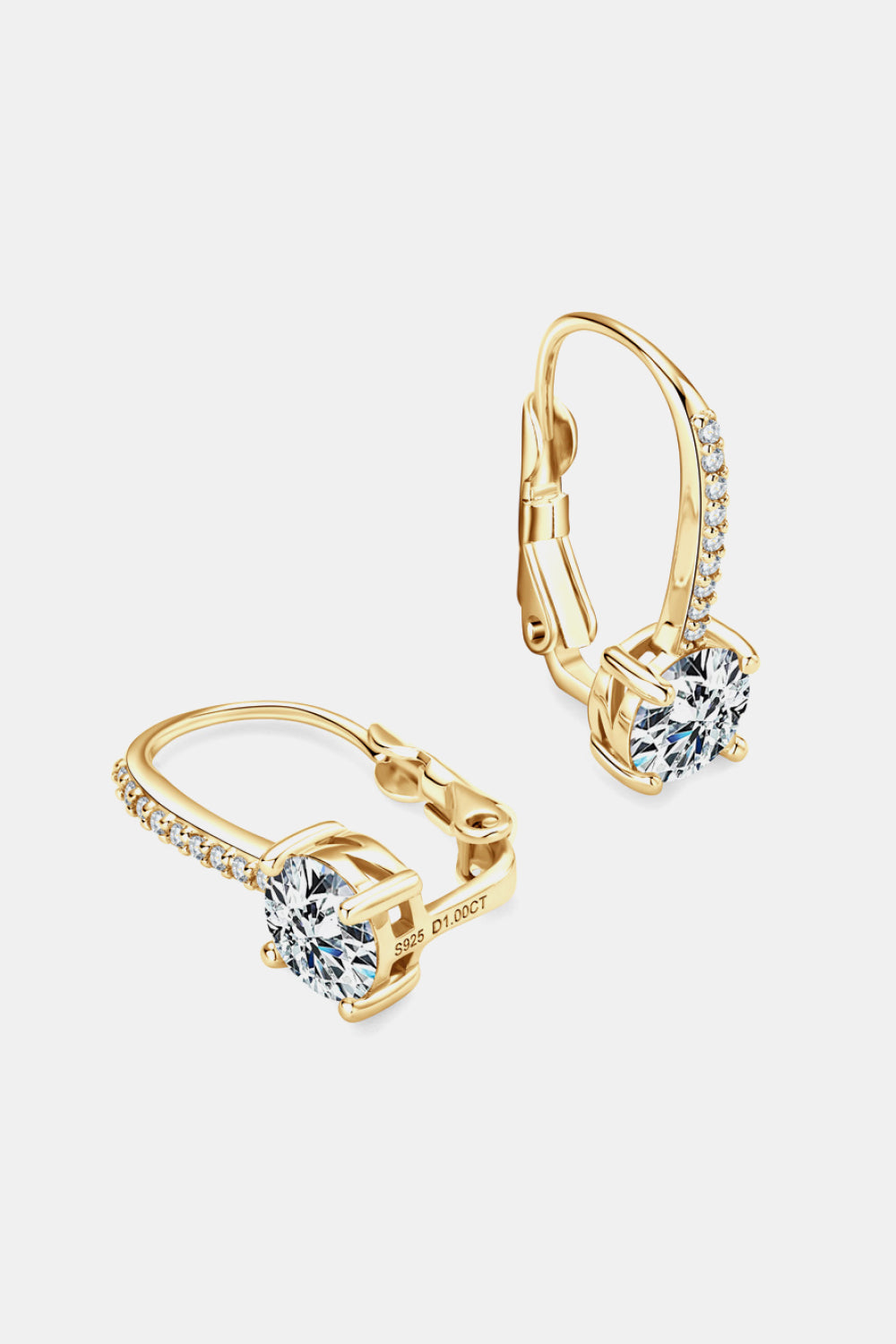 2 Carat Sparkala™ Platinum-Plated 925 Sterling Silver Earrings by Sparkala