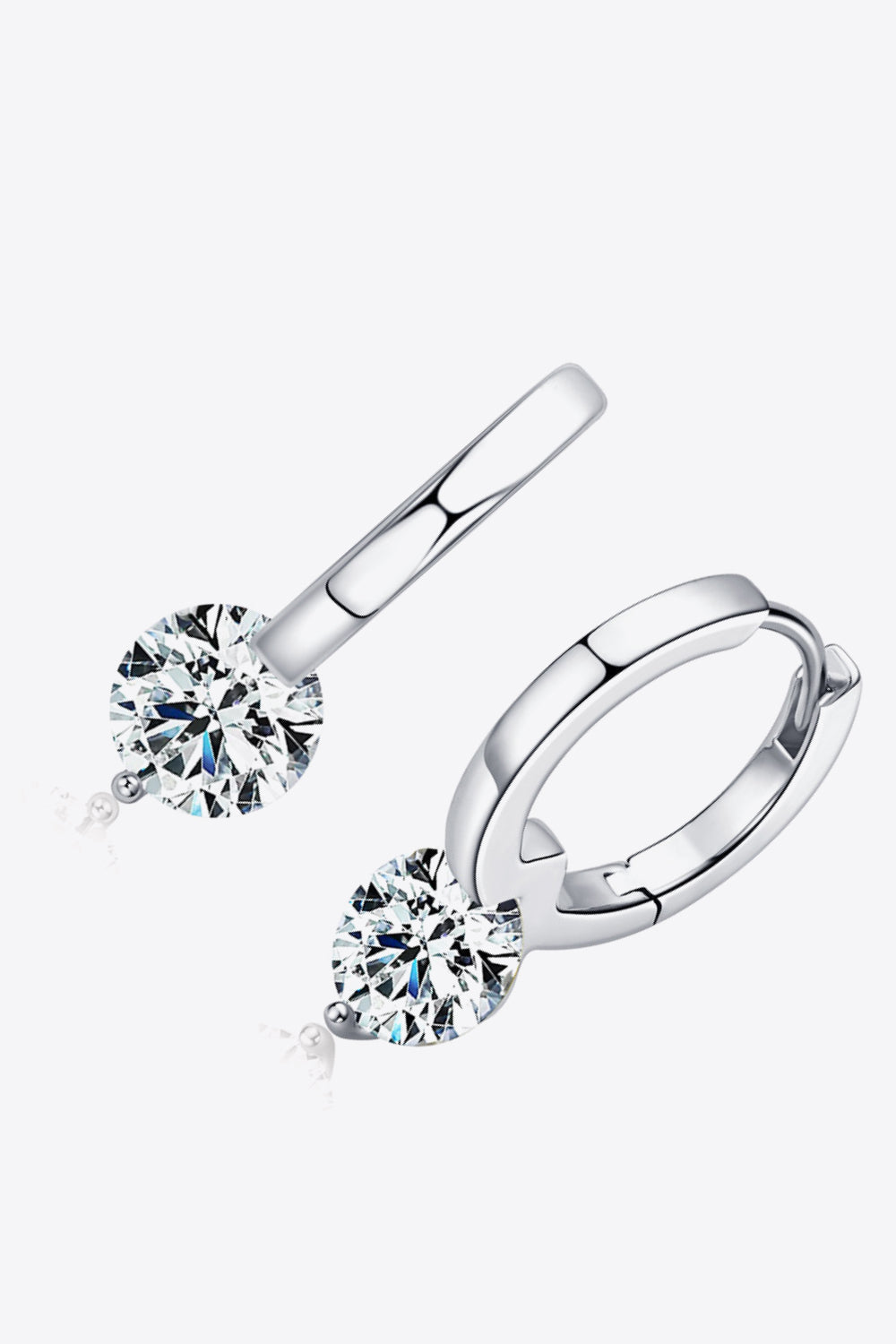 2 Carat Sparkala™ Platinum-Plated 925 Sterling Silver Drop Earrings by Sparkala