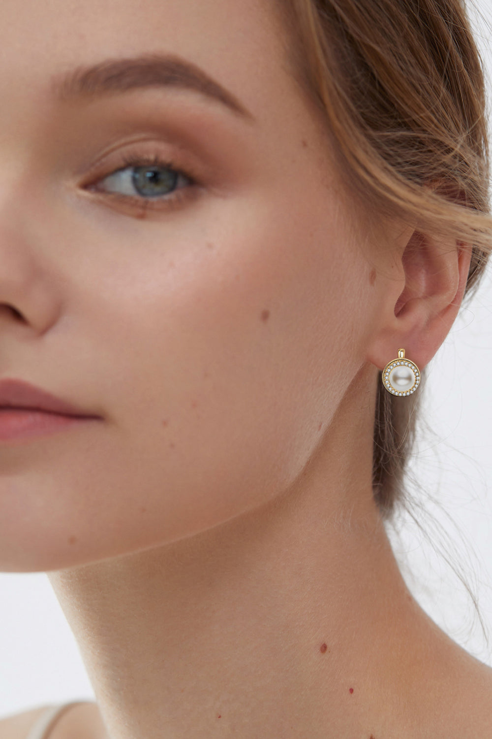 Sparkala™ Pearl Platinum-Plated 925 Sterling Silver Earrings by Sparkala