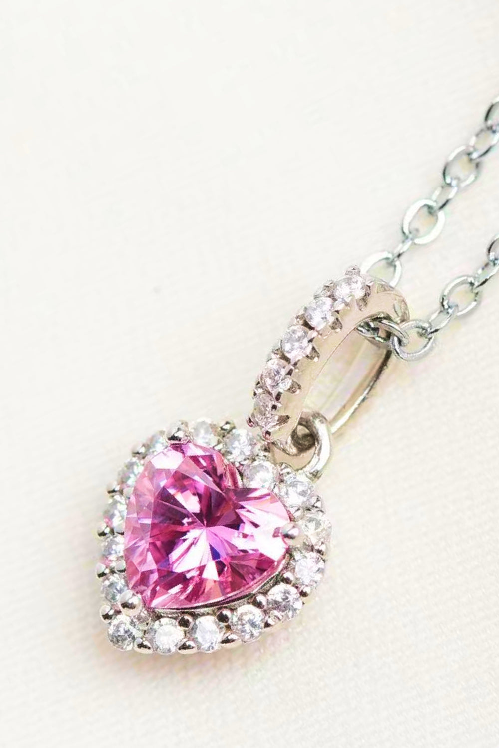 1 Carat Sparkala™ Heart Pendant Necklace (Platinum-Plated Fine Silver) by Sparkala